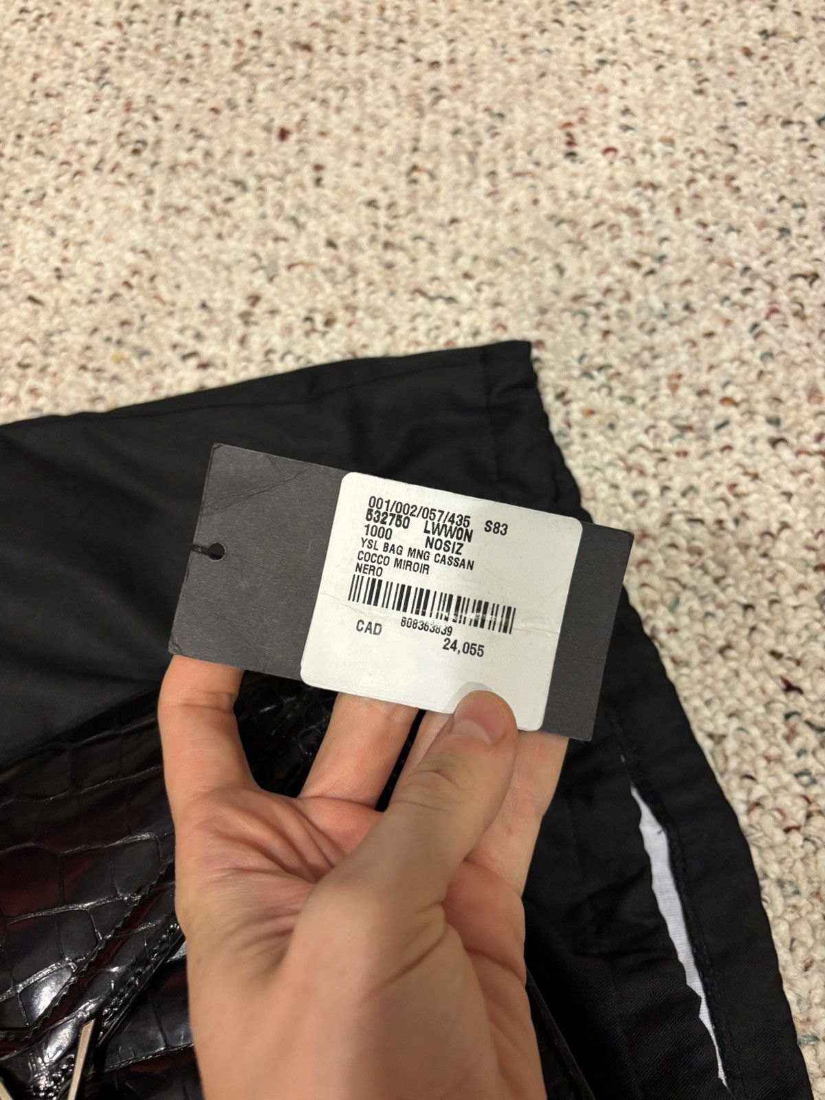 Saint Laurent Paris $25k Retail - Saint Laurent Crocodile Black Cassandra Bag Size ONE SIZE - 11 Thumbnail