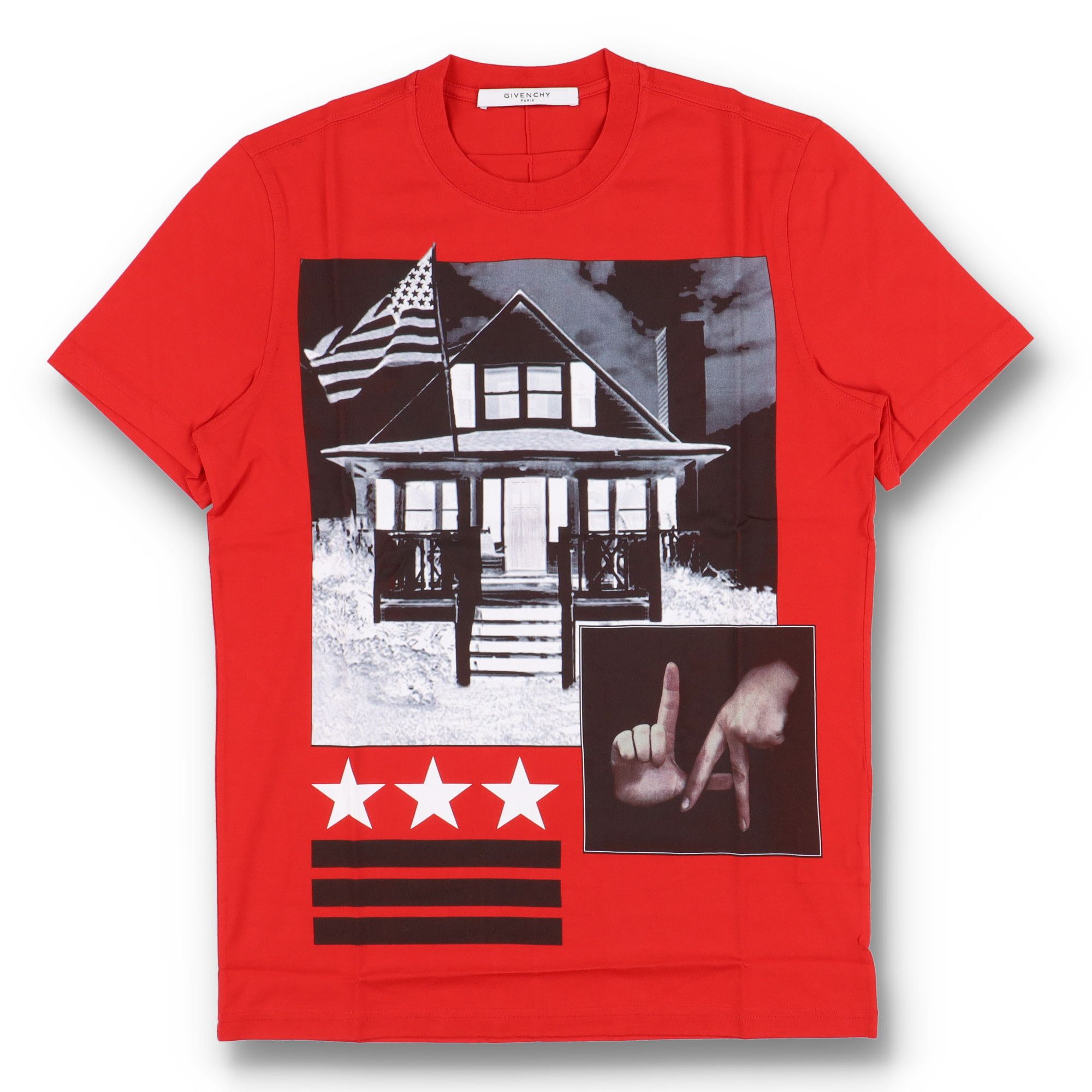 Givenchy Red LA House Print T-Shirt Size S / US 4 / IT 40 - 1 Thumbnail