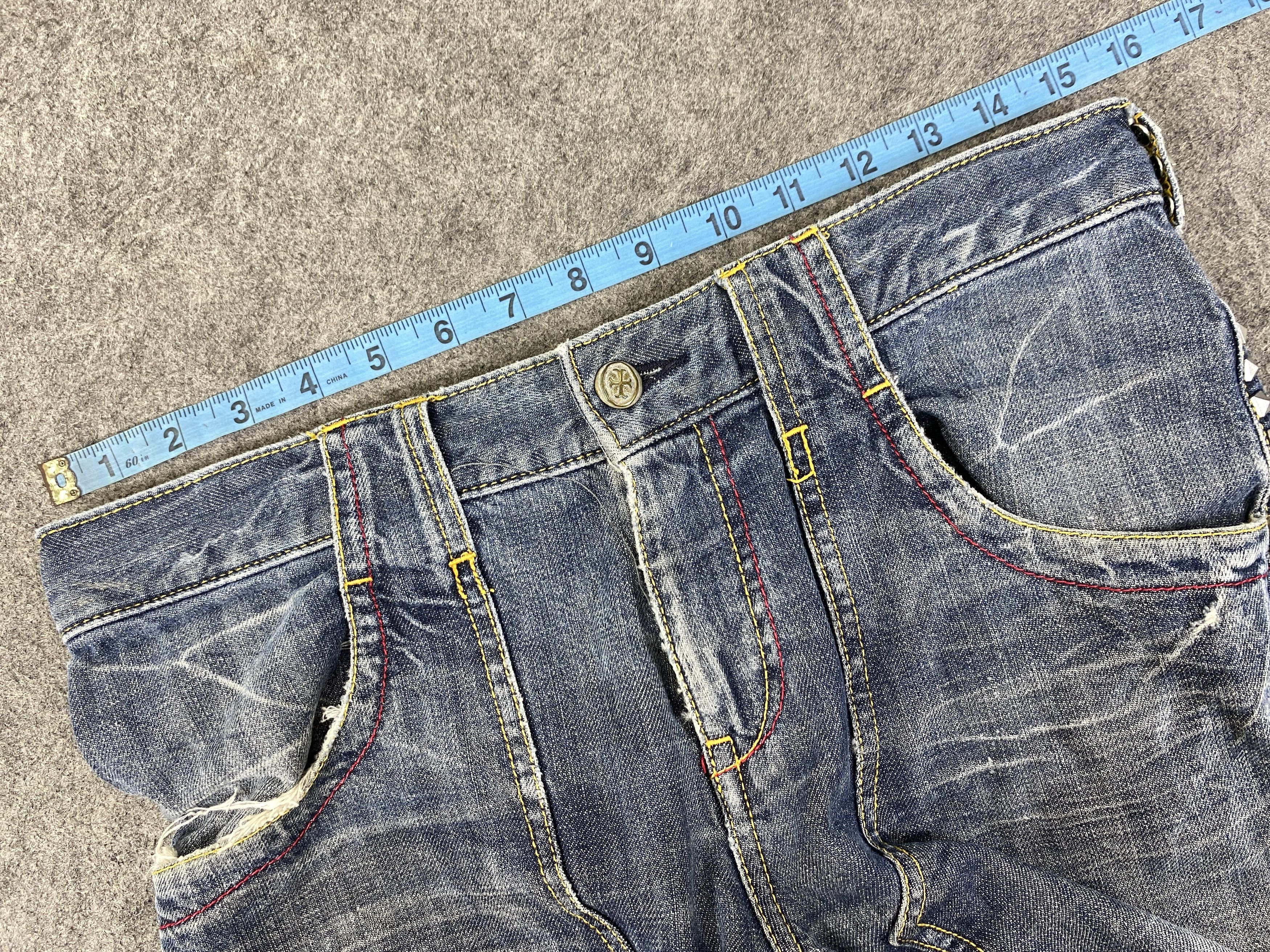 Japanese Brand Distressed Blue Vintage Genoese Flare Jeans 31x29.5 - JN3277 Size US 31 - 5 Thumbnail