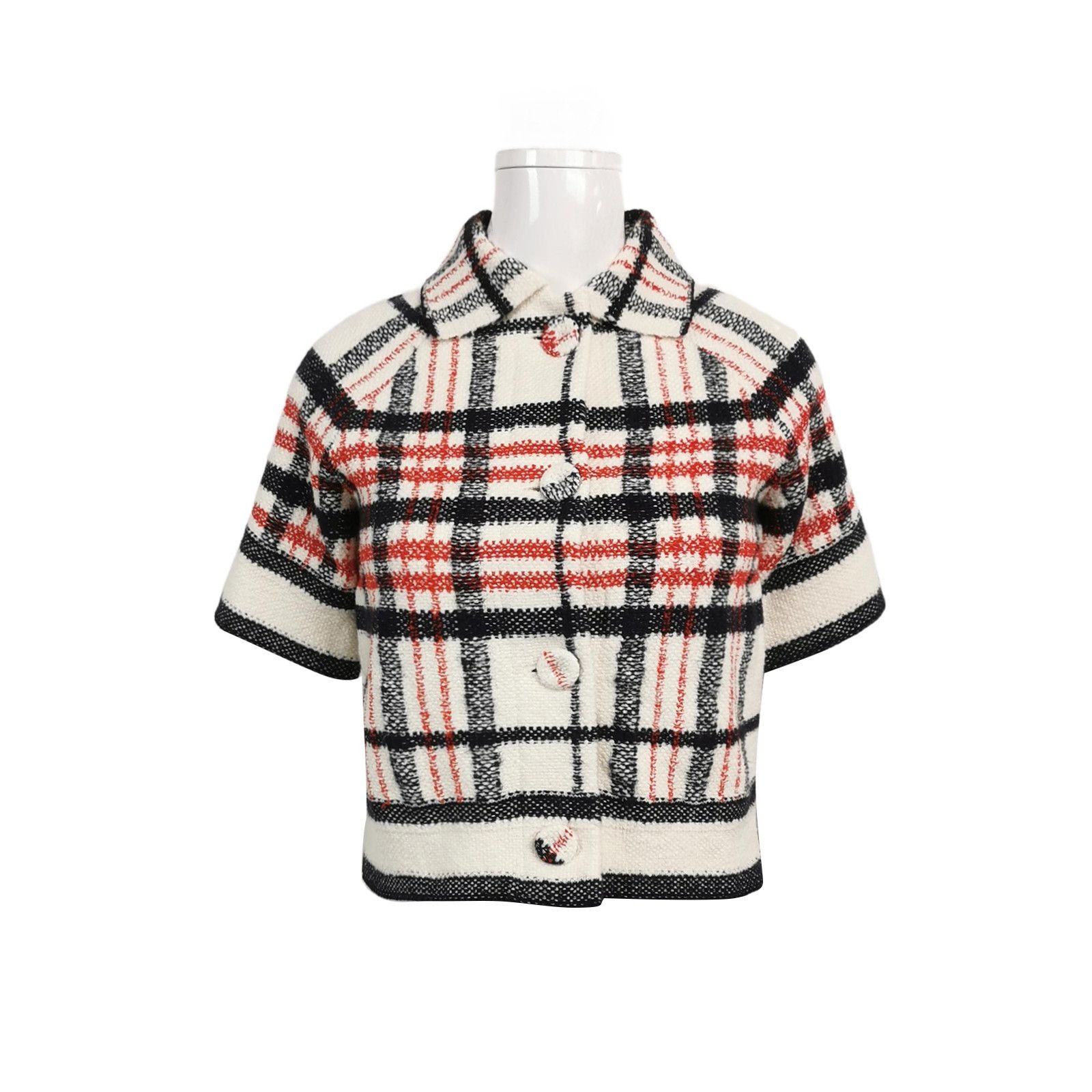 Dior Dior Plaid Short-Sleeve Collar Jacket XS Size XS / US 0-2 / IT 36-38 - 1 Thumbnail