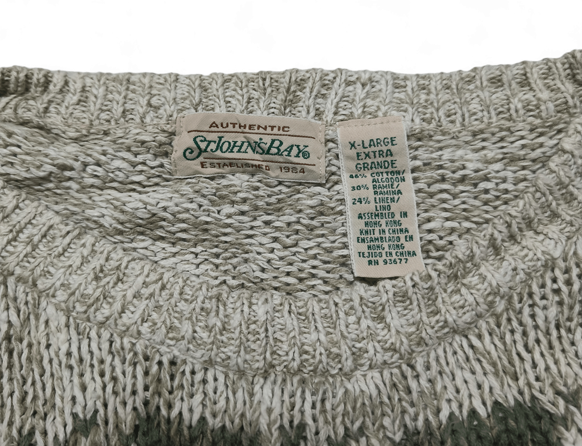 St. Johns Bay Vintage 80s STJOHNSBAY Ethnic Aztec Motifs Knit Sweater Size US XL / EU 56 / 4 - 7 Thumbnail