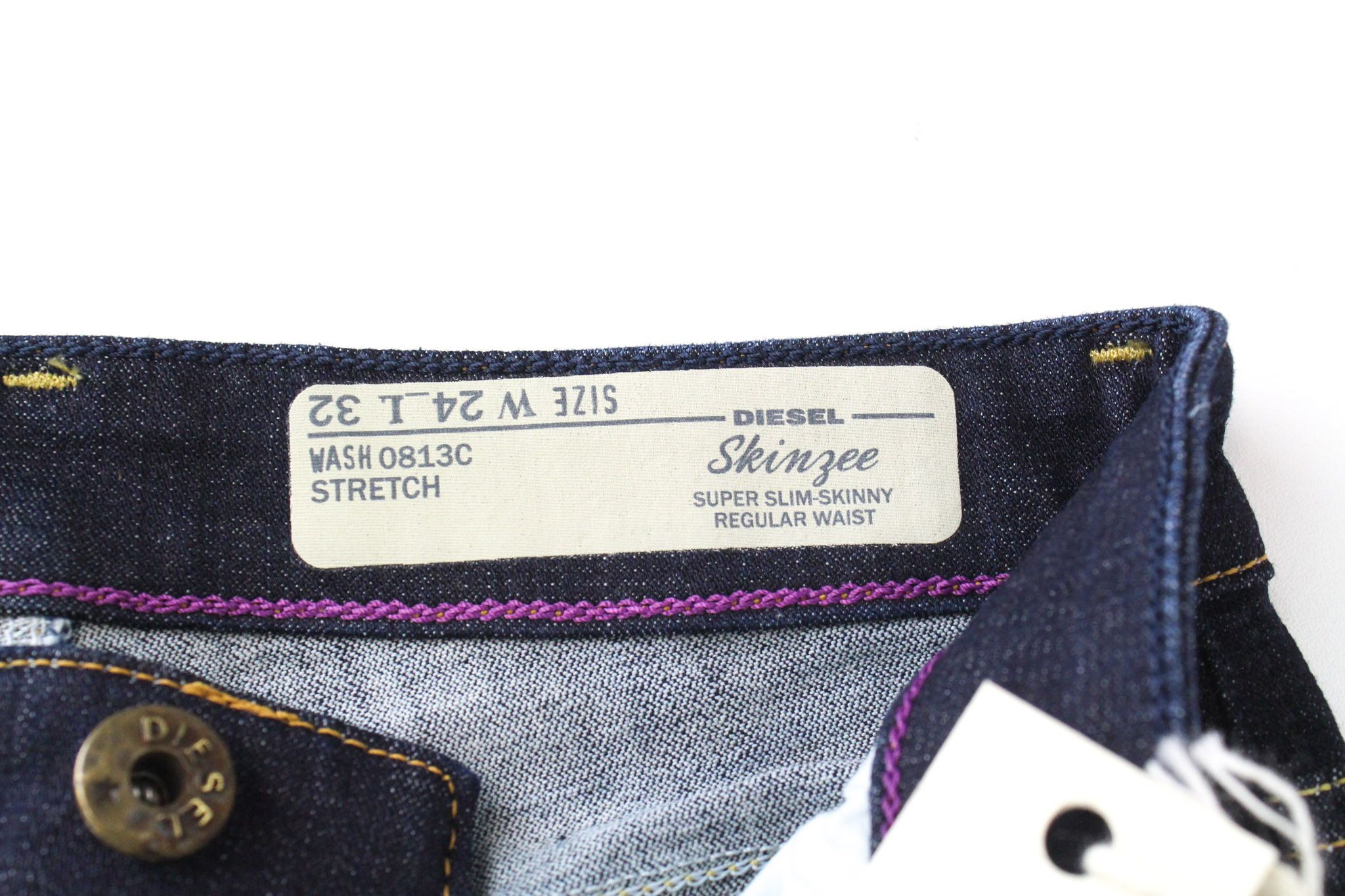 Diesel SKINZEE 0813C W24/L32 Blue Girls Jeans 71846 Size 24" / US 00 / IT 34 - 5 Thumbnail