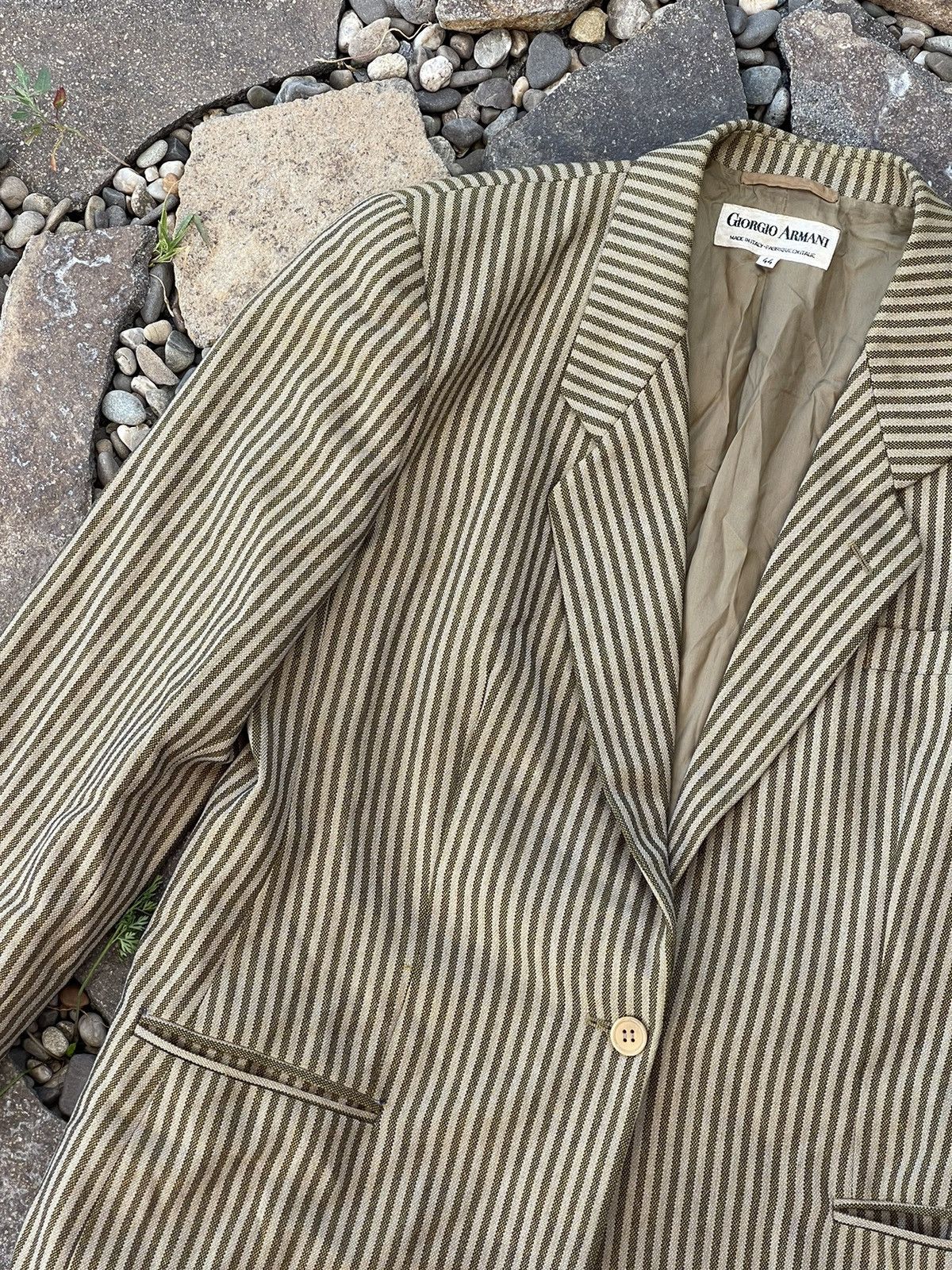 Giorgio Armani 80’s Giorgio Armani vintage striped cocktail blazer rare Size 44R - 12 Thumbnail