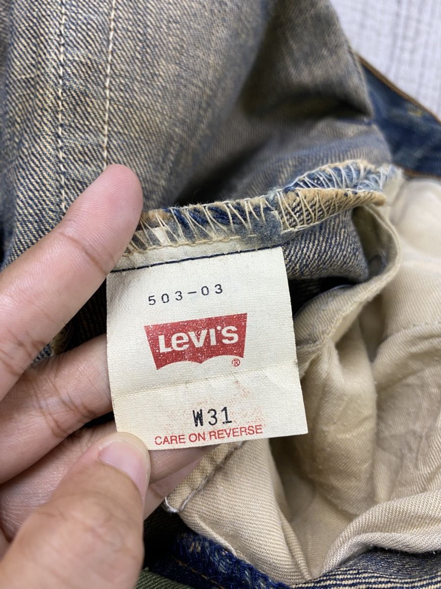 Levi's 🔥Vintage 90s Levi’s 503 Distressed Denim Mud Wash Jeans Size US 31 - 15 Thumbnail