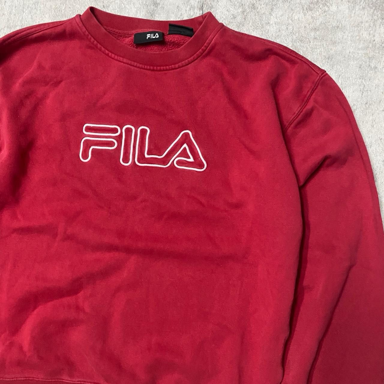 Fila Fila red sweatshirt with white logo Size US M / EU 48-50 / 2 - 2 Thumbnail