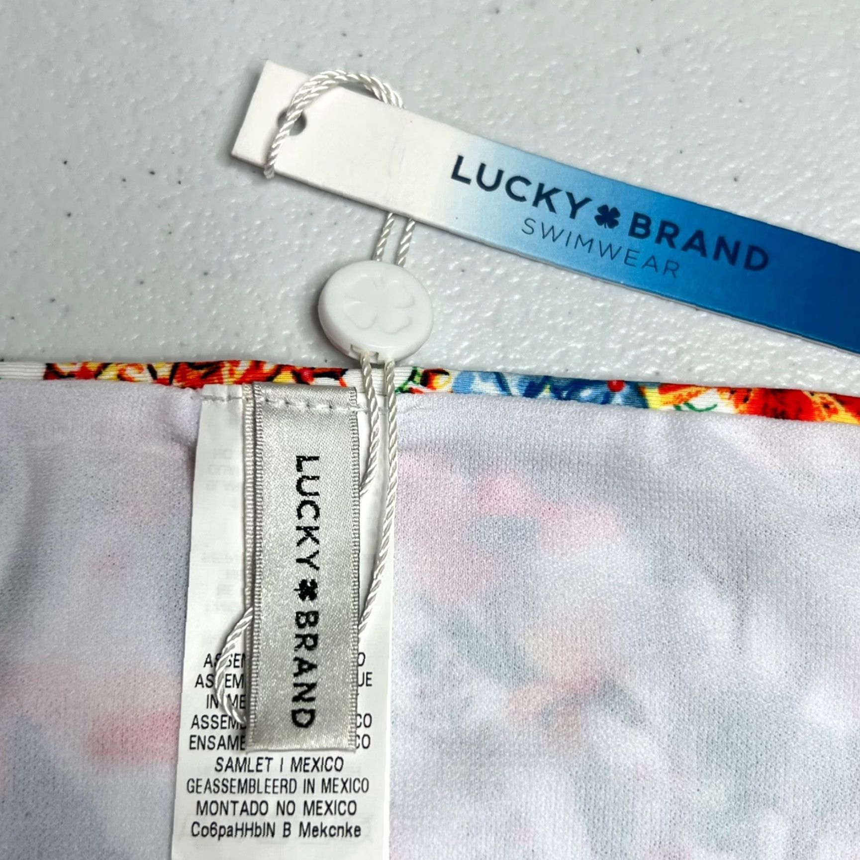 Lucky Brand Lucky Brand Bikini Bottom M White Multicolor Floral Beach Summer Swim Bottom Women Size 32" / US 10 / IT 46 - 6 Thumbnail