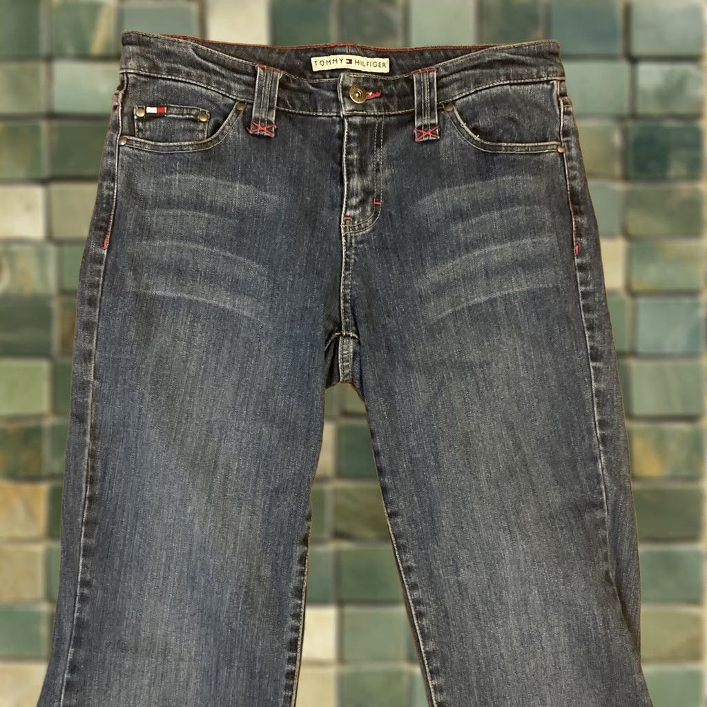 Tommy Hilfiger VINTAGE Tommy Hilfiger Jeans Flare Boot Cut 30x30 Medium Wash Women Regular Denim Blue 2005 Y2K Size 30" / US 8 / IT 44 - 1 Thumbnail