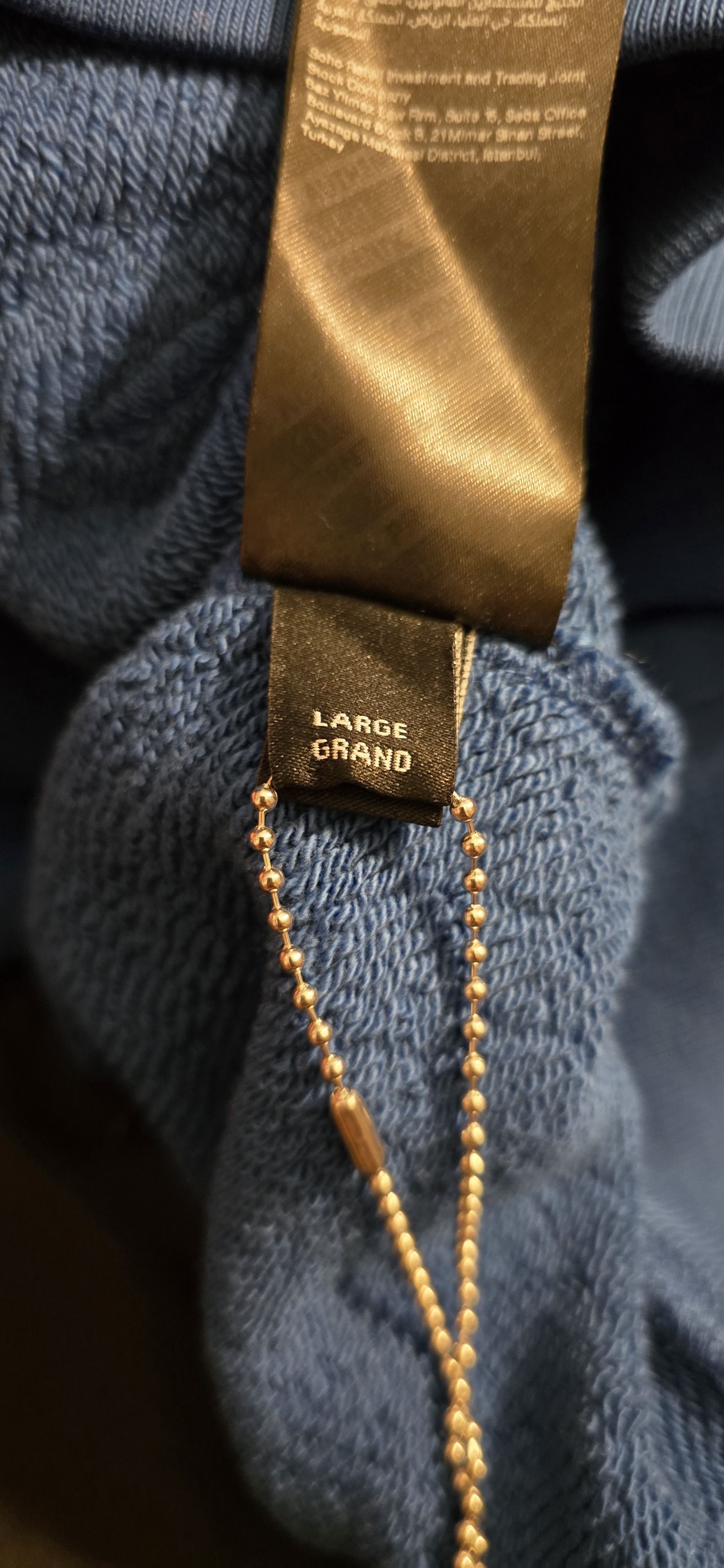 Amiri AMIRI BONES STACKED HOODIE BLUE SZ L Size US L / EU 52-54 / 3 - 17 Thumbnail