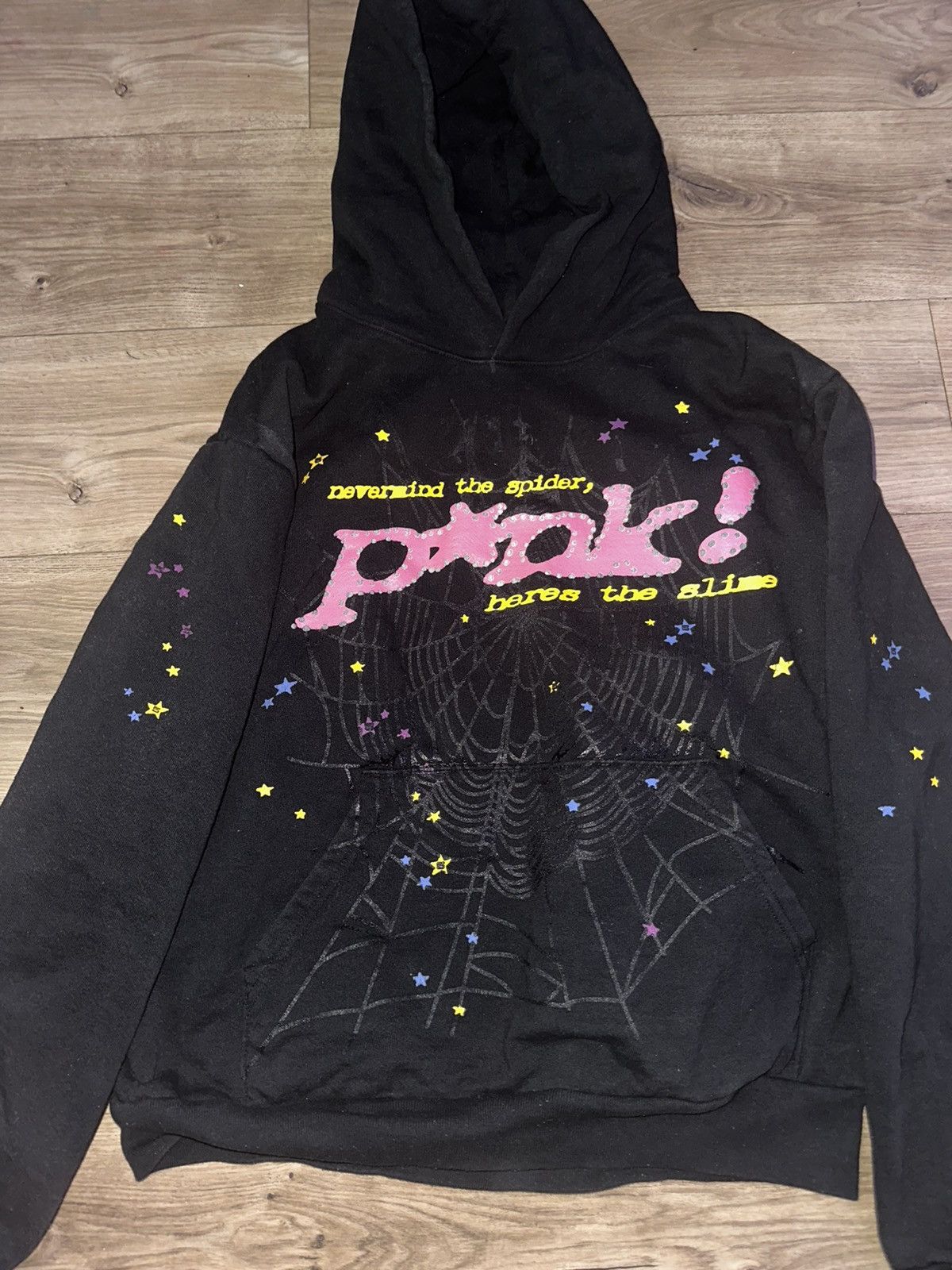 Sp5der Black Sp5der Worldwide 555 Hoodie Size US M / EU 48-50 / 2 - 1 Thumbnail