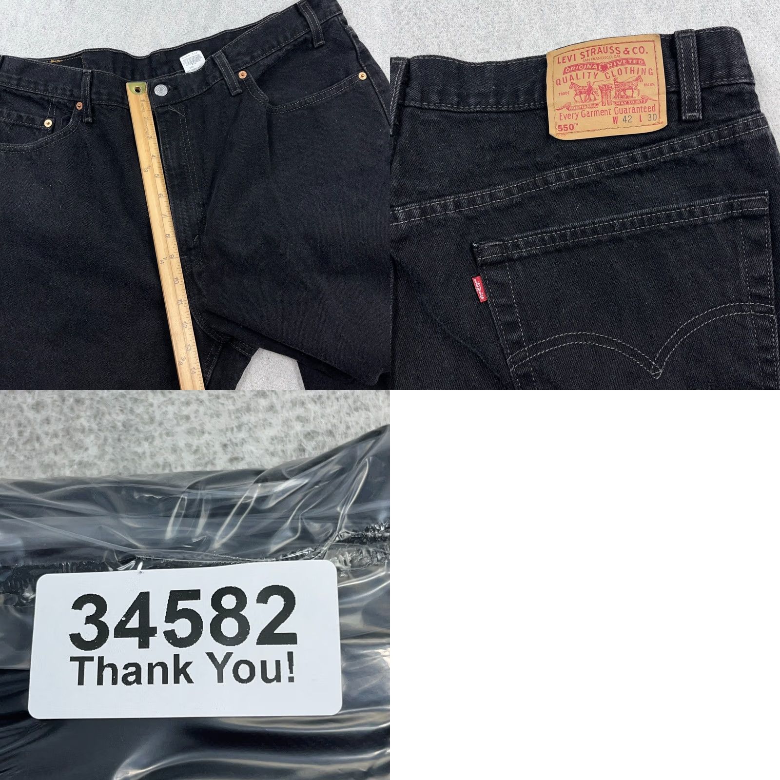 Levi's VINTAGE Levi's 550 Jeans Men 40x30 Black Relaxed Fit Straight Leg 90s 1999 Size US 40 / EU 56 - 9 Thumbnail