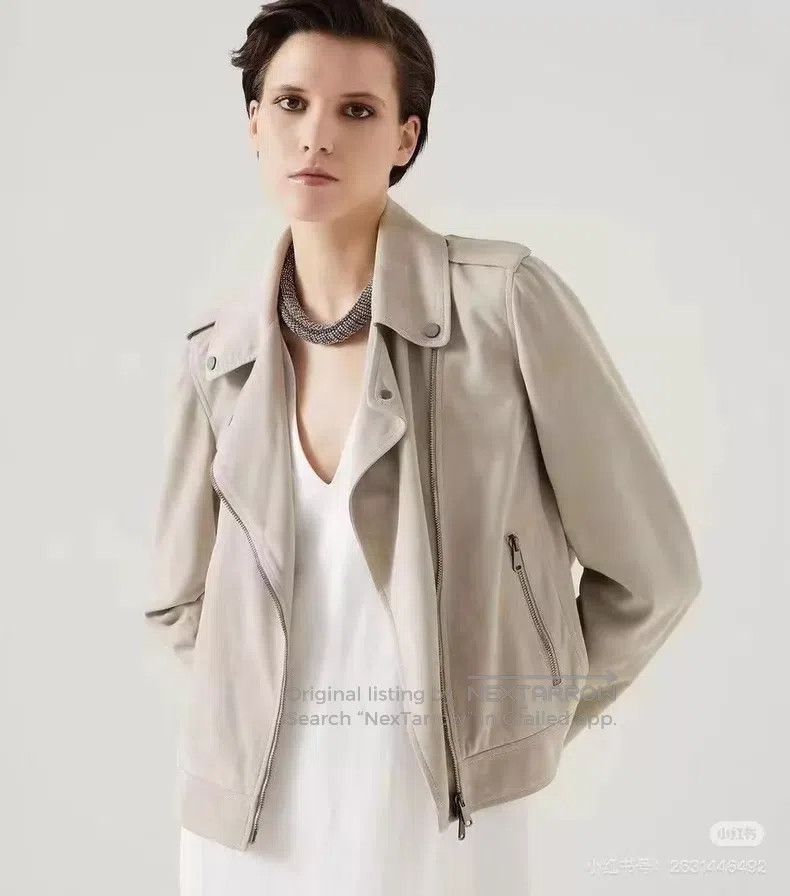 Brunello Cucinelli Brunello Cucinelli Studded Leather Jacket, Lamb Skin Size XS / US 0-2 / IT 36-38 - 7 Thumbnail