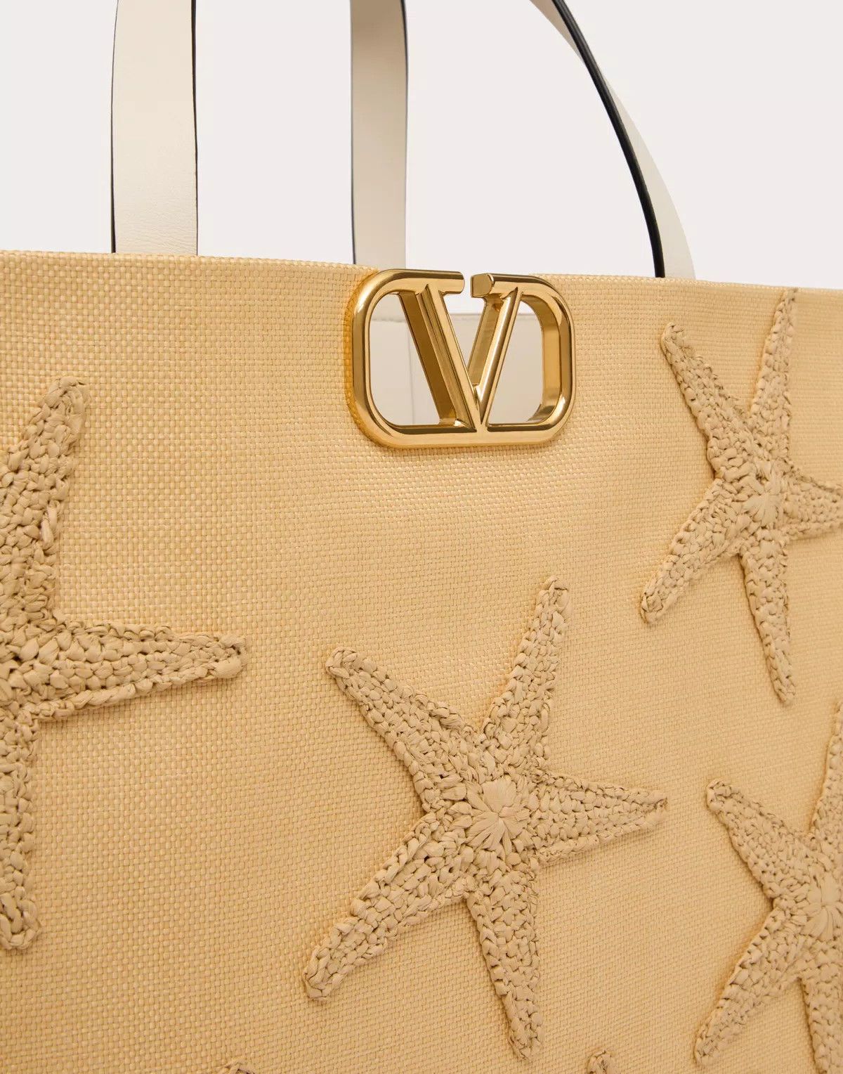 Valentino oc11z0725 Size:OS/Handbag In Raffia With Embroidery in Beige Size ONE SIZE - 7 Thumbnail