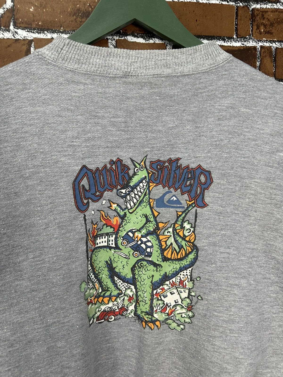 Quiksilver Vintage 90s Hook Ups Quiksilver Crop Top Crewneck Z389 Size US M / EU 48-50 / 2 - 3 Thumbnail