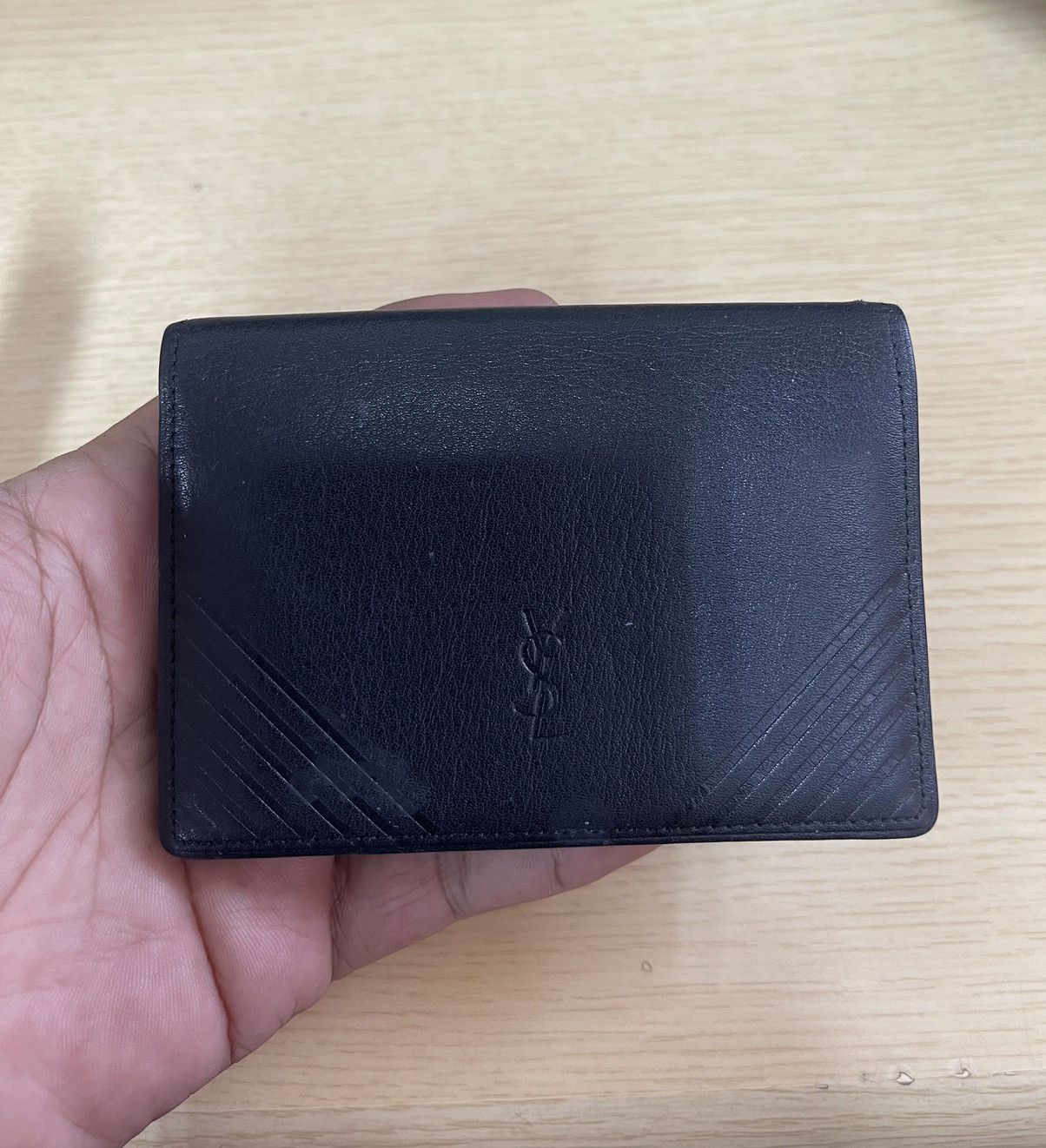 Yves Saint Laurent YSL Leather Card Wallet Yves Saint Laurent Compact Bifold Size ONE SIZE - 2 Thumbnail