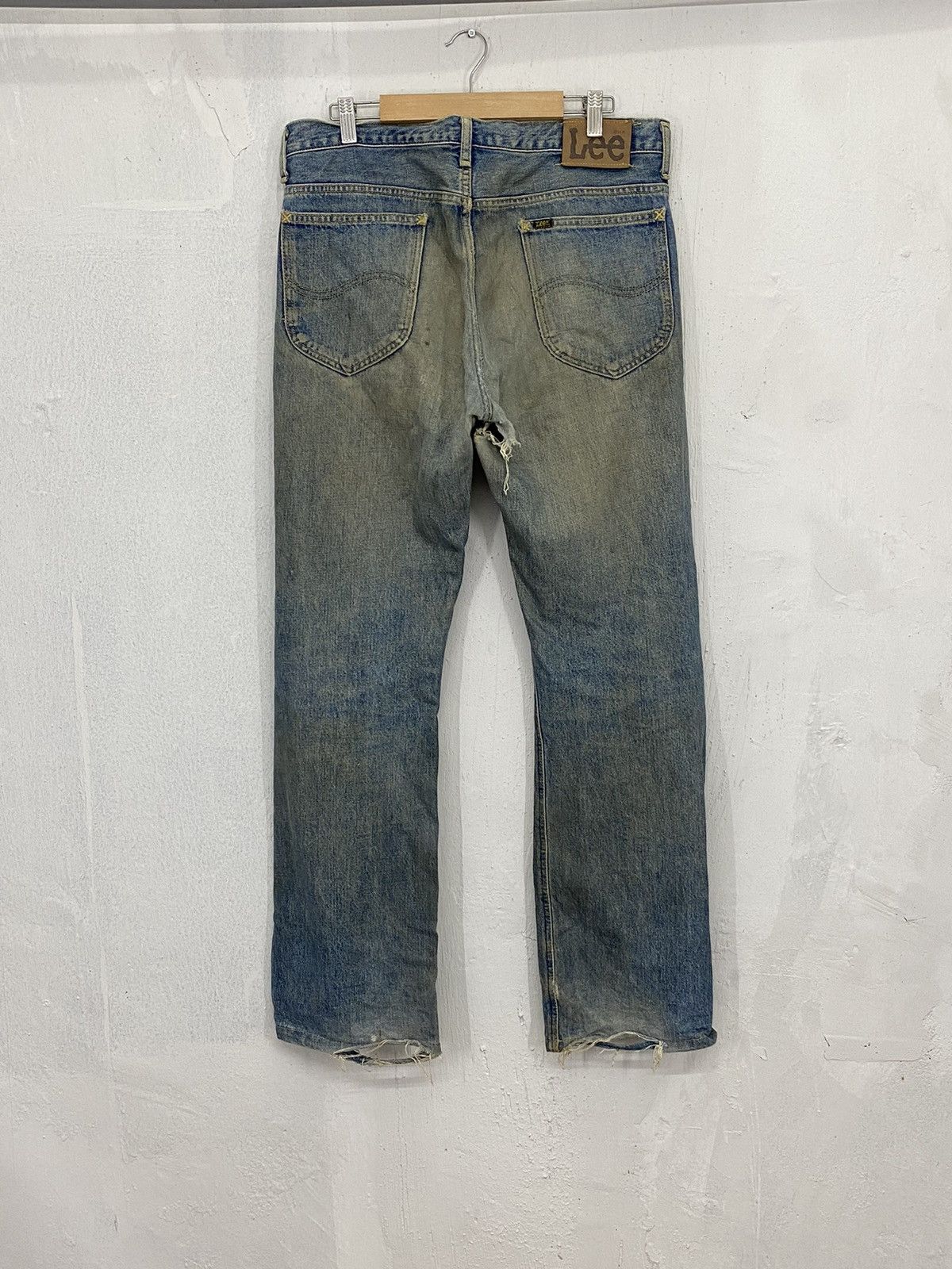 If Six Was Nine × Lee × Vintage Lee Distressed Crazy Thrash Mud Washed Straight Cut Size US 32 / EU 48 - 5 Thumbnail