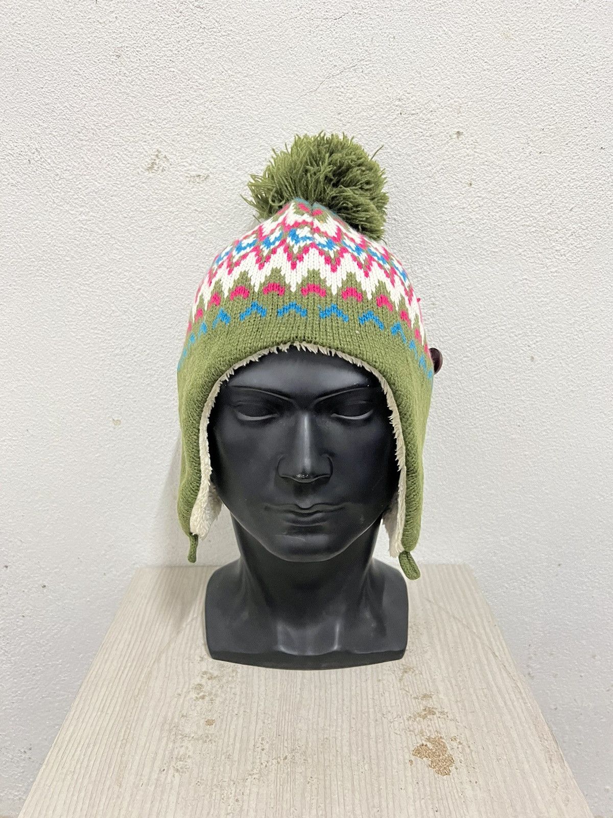 Vintage Vintage Navajo Style Earflap Beanie Hat Size ONE SIZE - 2 Thumbnail