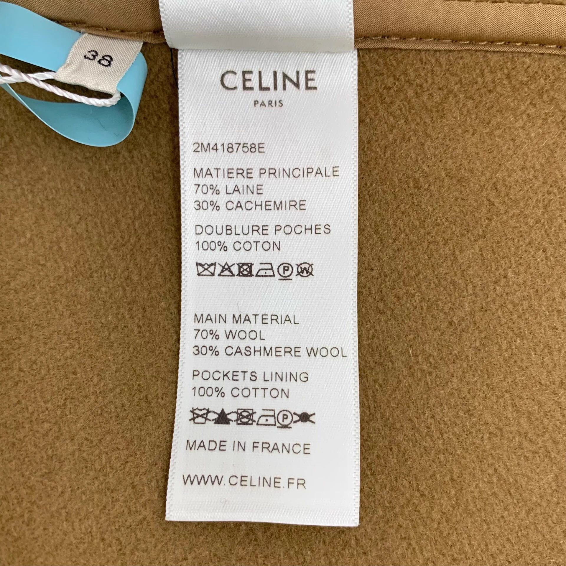 Celine Celine Hooded Long-Sleeved Bathrobe-Style Belted Coat, Size S / US 4 / IT 40 - 8 Thumbnail
