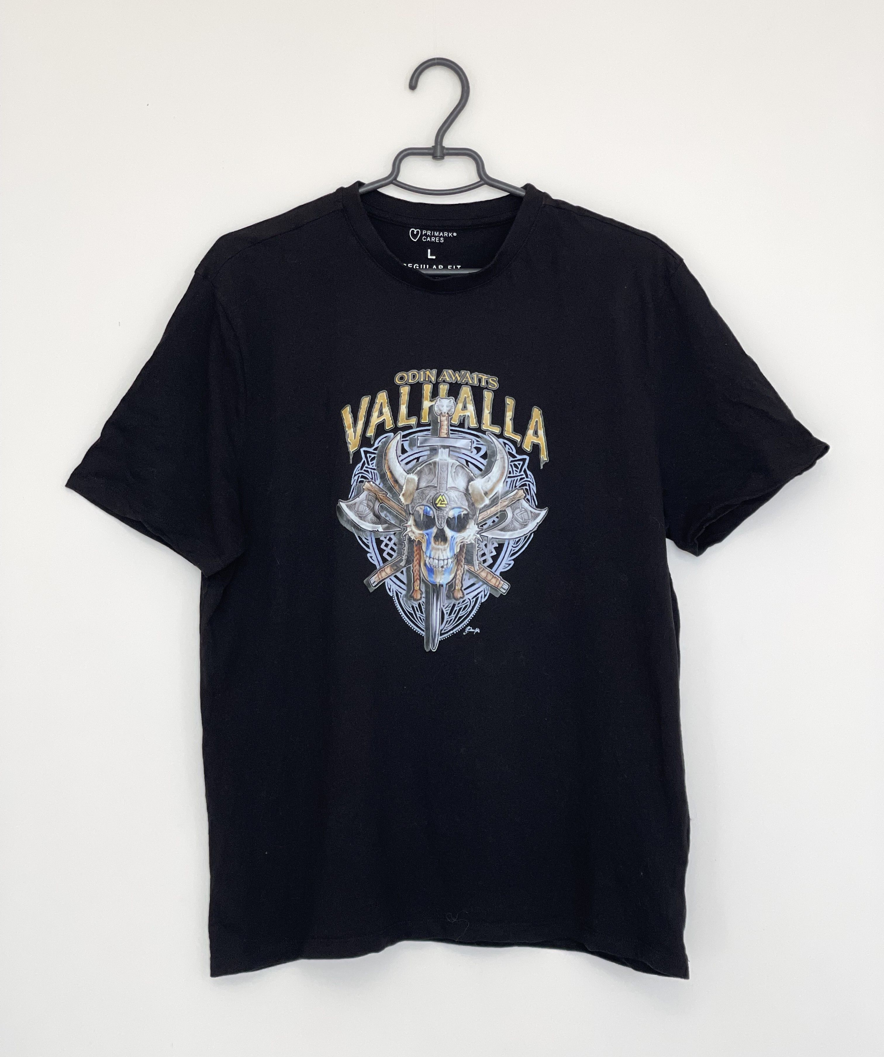 Vintage Vintage Y2K VALHALIA ODIN AWAITS Size US L / EU 52-54 / 3 - 1 Thumbnail