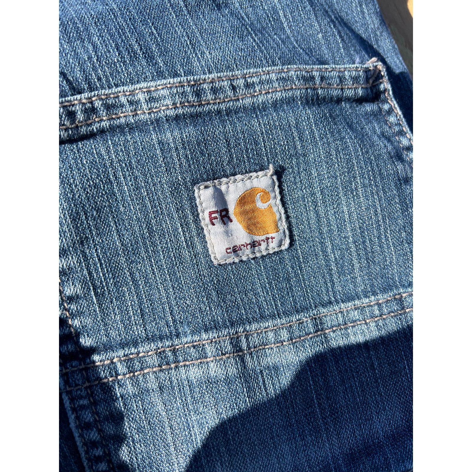 Carhartt Carhartt FR Jeans Mens 36x32 Blue Denim Carpenter Utility Size US 36 / EU 52 - 4 Thumbnail