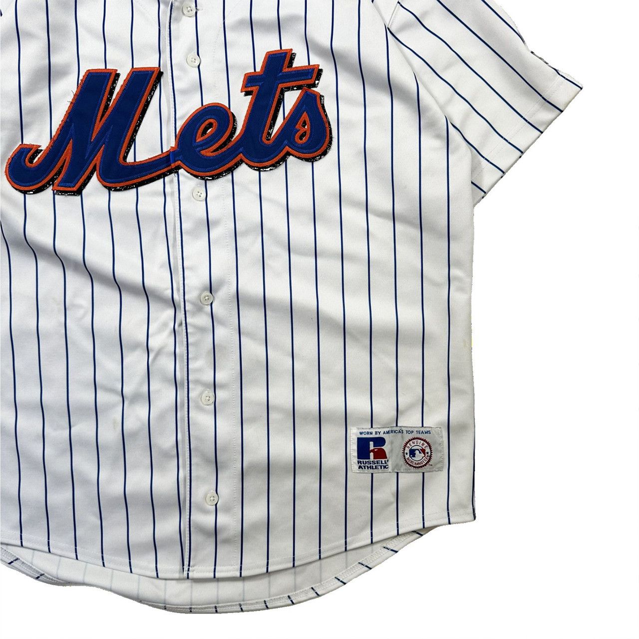 Vintage Vintage 90s Russell Athletic New York Mets Striped Baseball Size US M / EU 48-50 / 2 - 3 Thumbnail