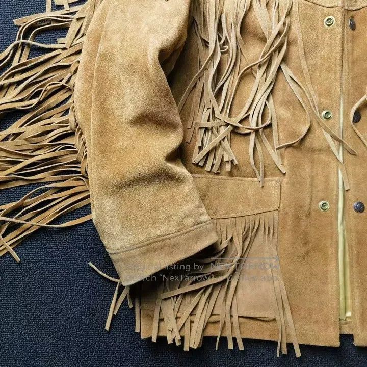 Schott Schott Suede western cowboy fringed leather jacket Size US XS / EU 42 / 0 - 7 Thumbnail
