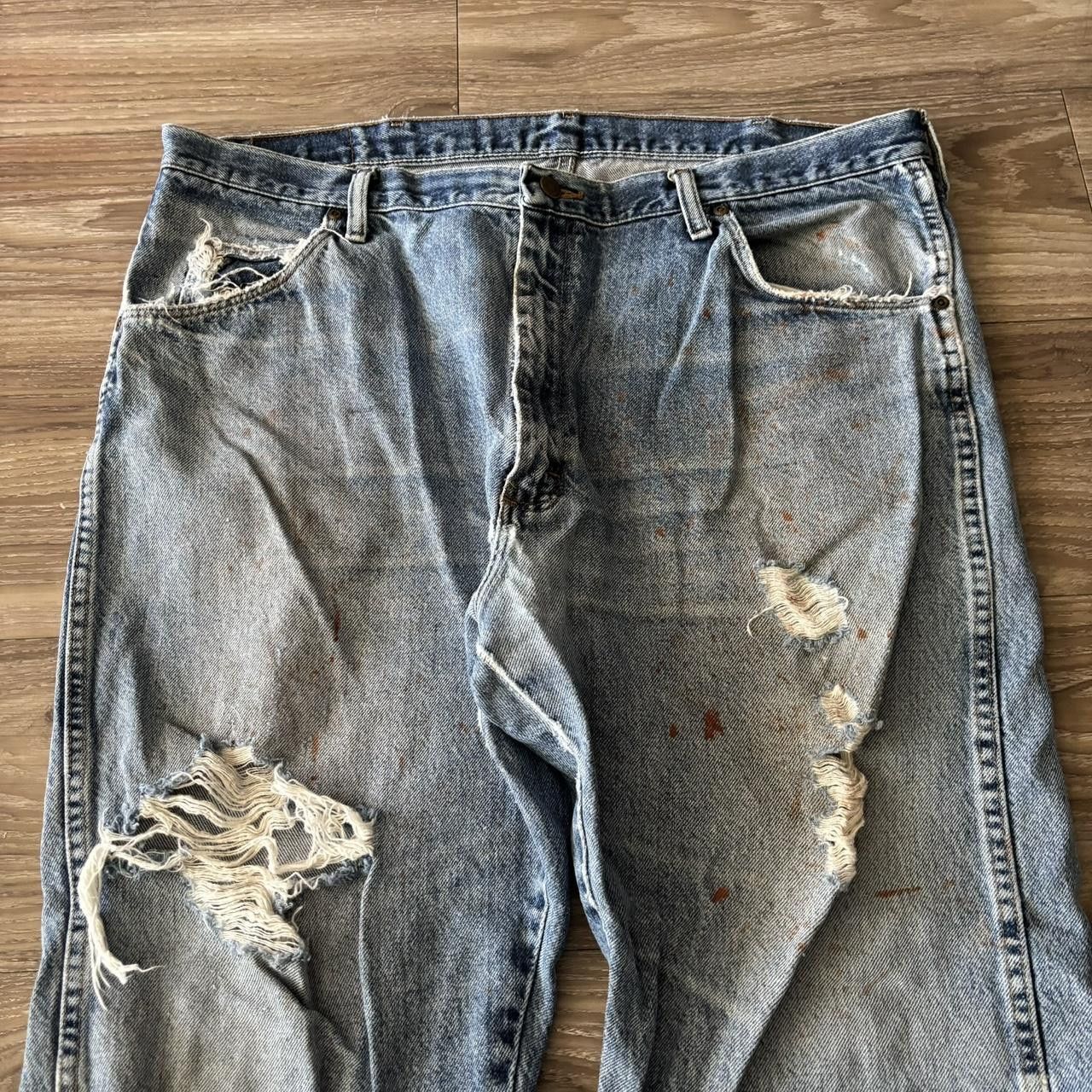 Vintage Crazy Vintage Y2K/2000s Baggy Grunge Distressed Skater Style Denim Jeans! 38x30 Size US 38 / EU 54 - 5 Thumbnail