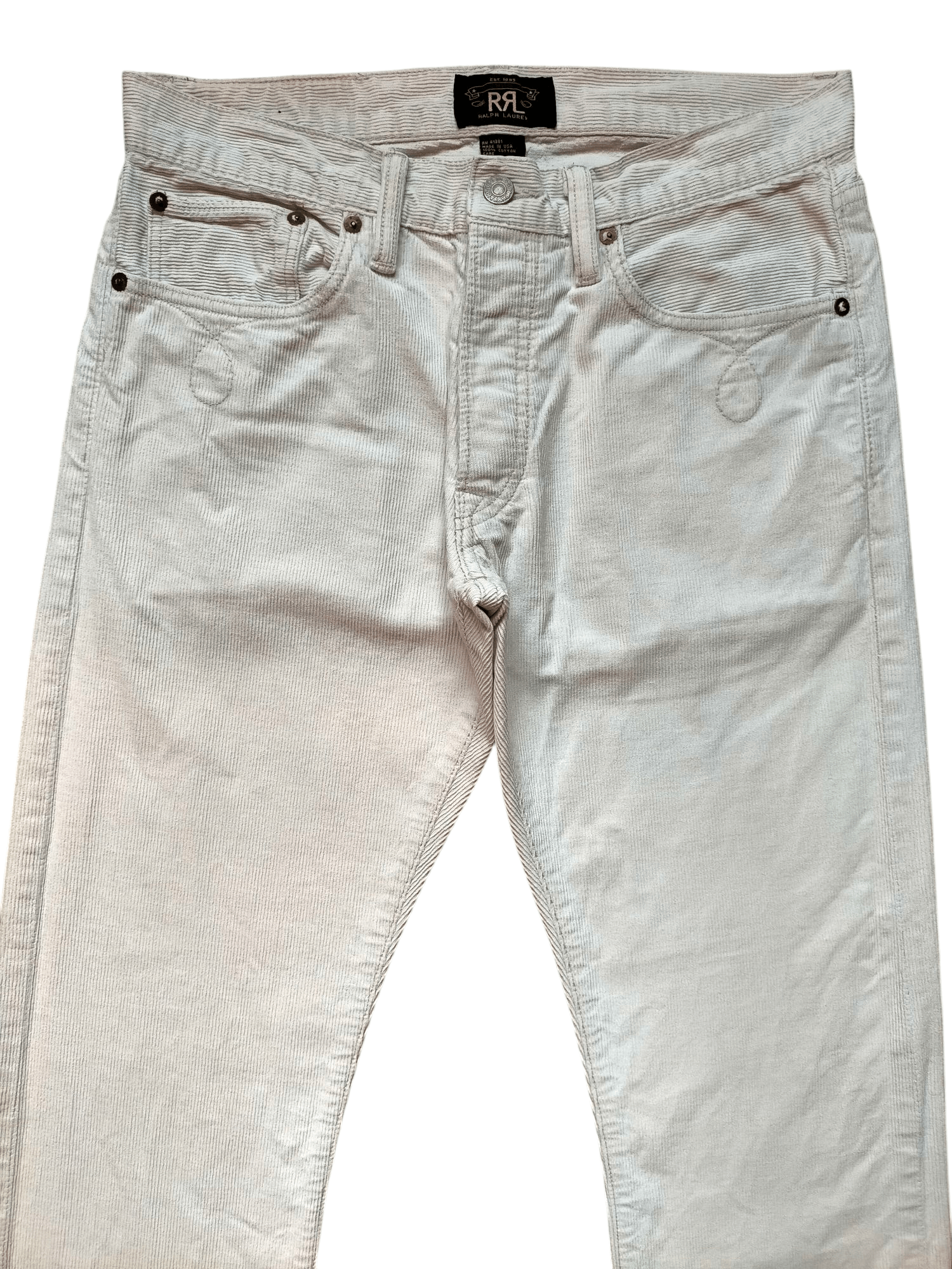 Polo Ralph Lauren RRL Double RL Polo Ralph Lauren White Coudroy Jeans Pants Size US 30 / EU 46 - 4 Thumbnail