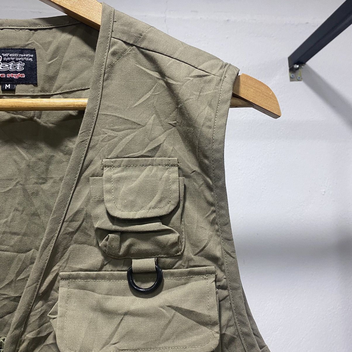 Japanese Brand Gett Utility Cargo Vest Multi Pocket Vest Army 90s Size US M / EU 48-50 / 2 - 7 Thumbnail
