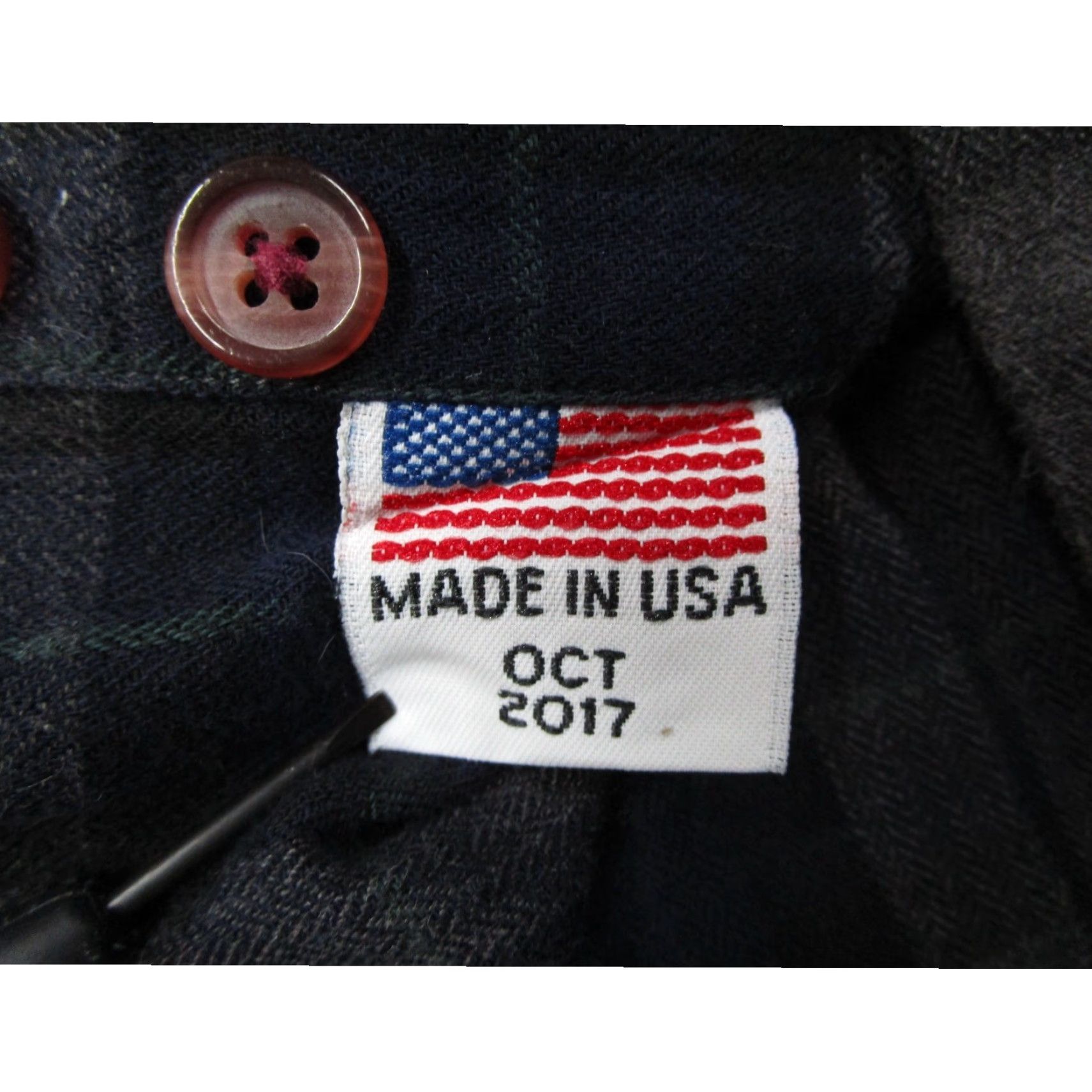 Vintage Tailors Keep San Francisco Men Plaid Flannel Shirt Navy Grey Made in USA Bespoke Size US M / EU 48-50 / 2 - 4 Thumbnail