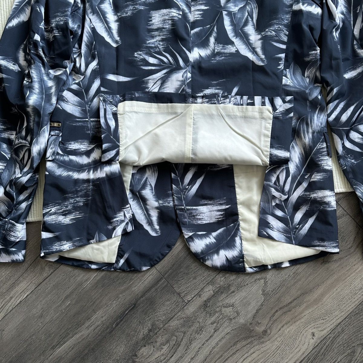 Diesel DIESEL Floral Print Ocean Blue Sport Jacket Size 40R - 10 Thumbnail