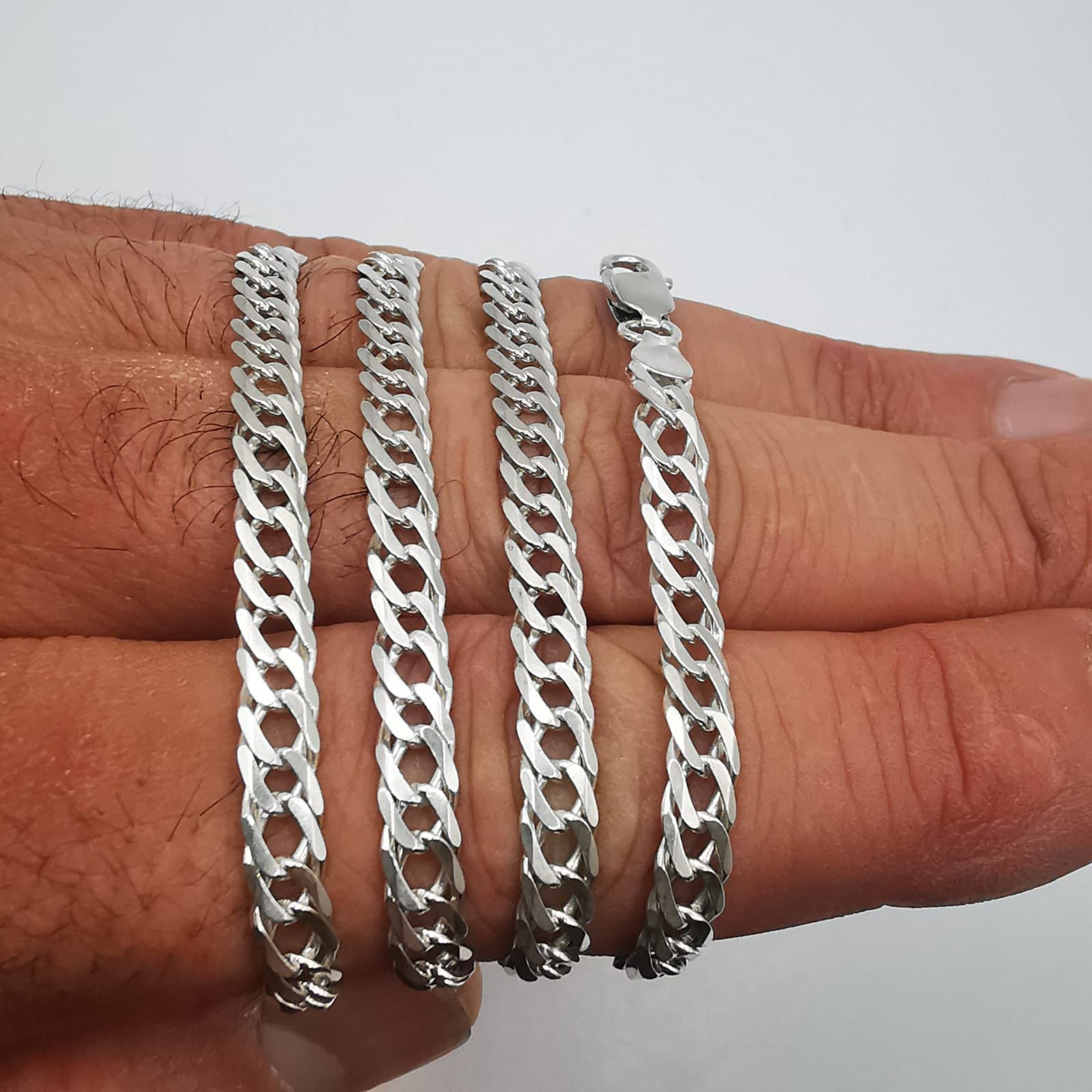Sterling Silver Vintage Jewelry Chain, 925 Sterling Silver, Signed 15,63g Size ONE SIZE - 6 Thumbnail
