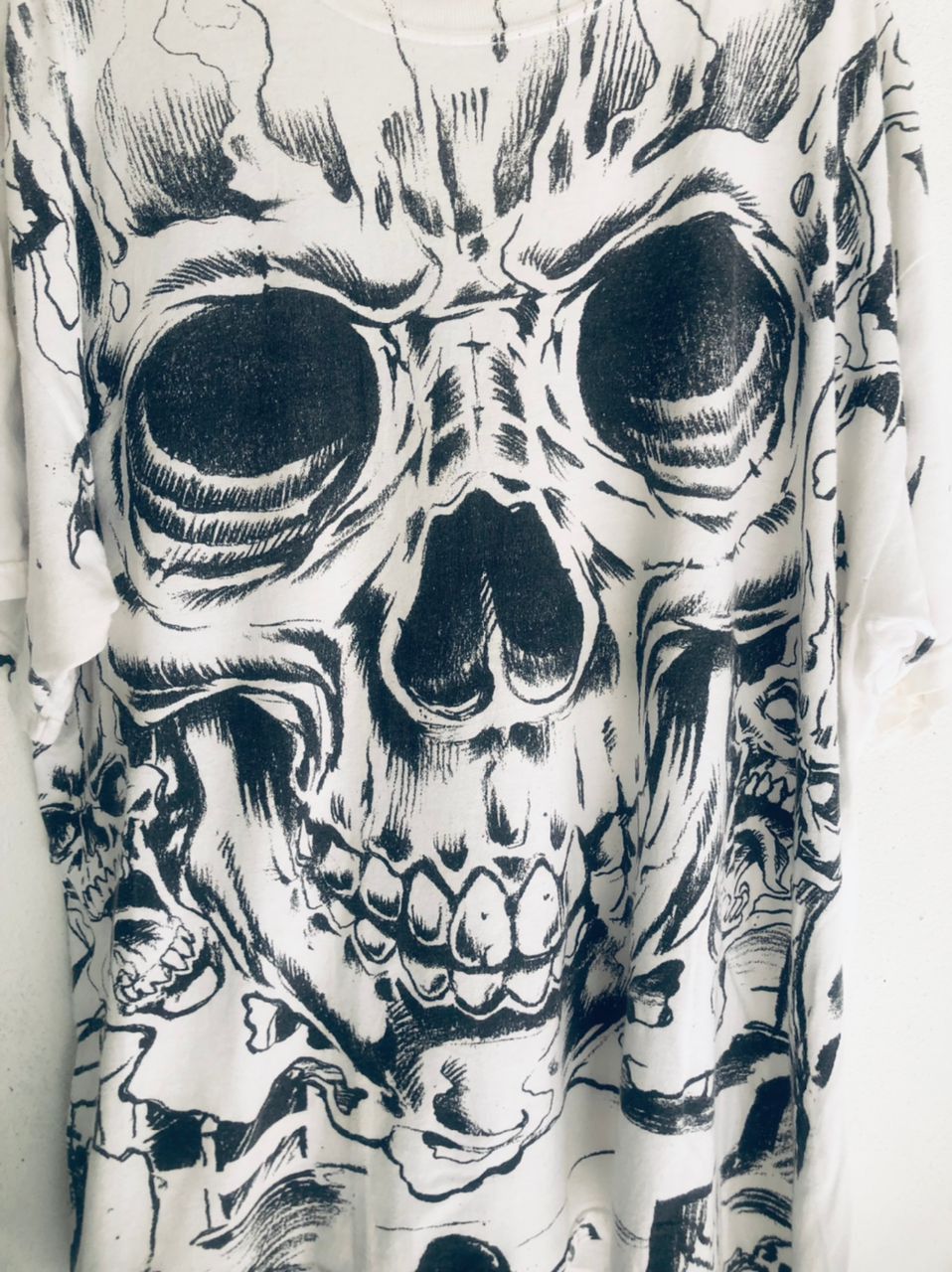 Japanese Brand Vintage Skull Big Logo Hip Hop Designer Fashion Style Size US XL / EU 56 / 4 - 4 Thumbnail