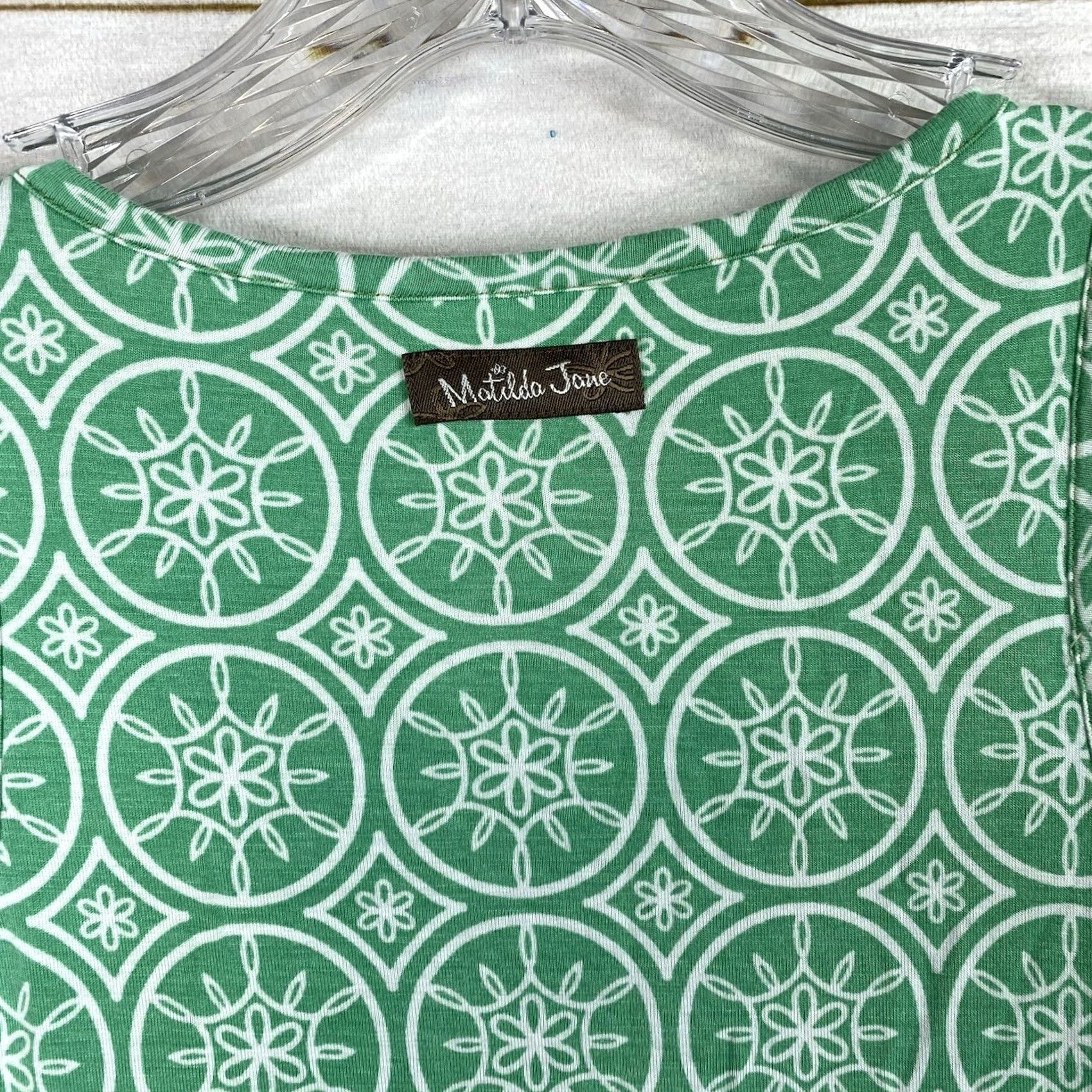 Vintage Womens Matilda Jane Tank Top S Green Sleeveless Tunic Scoop Neck Casual Bohemian Knit Spandex Viscose Stretch Shirt Girls Womens Size S / US 4 / IT 40 - 8 Thumbnail