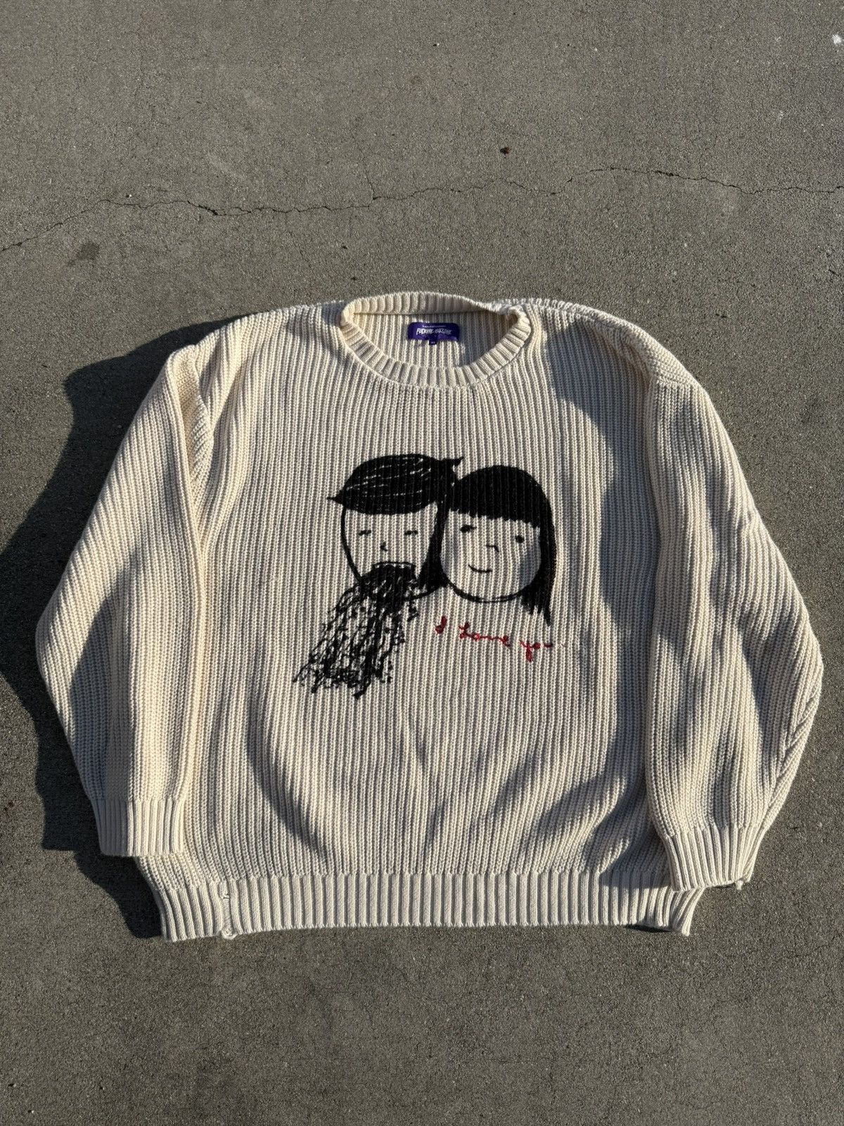 Fucking Awesome I Love Youニット Fucking Awesome × NHL Fucking Awesome I Love You Ivory Knit