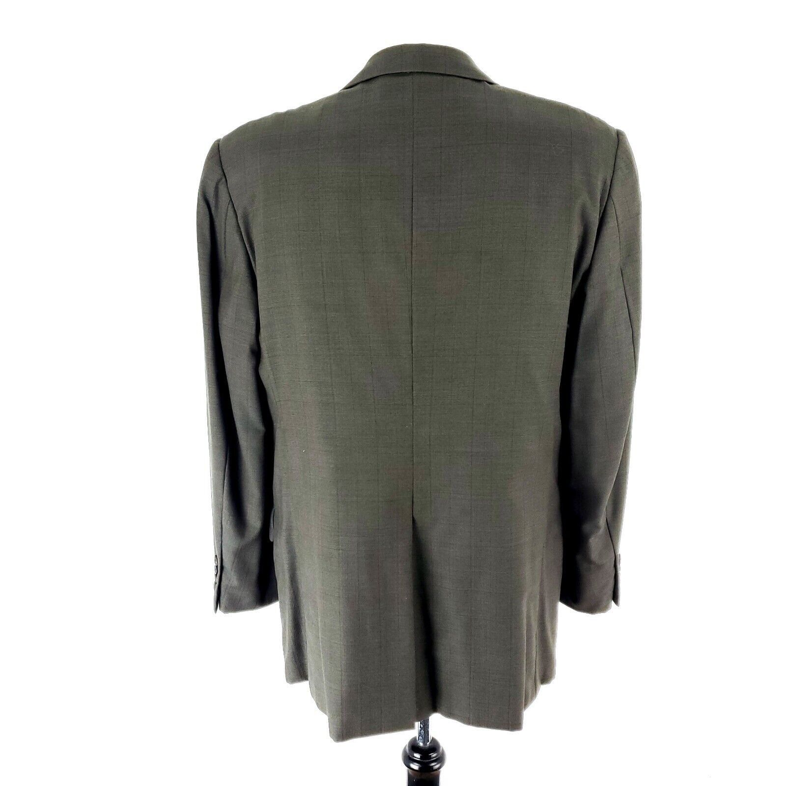 Hickey Freeman Hickey Freeman Wool Boardroom 2 Button Blazer 40R Green Glen Size 40R - 5 Thumbnail
