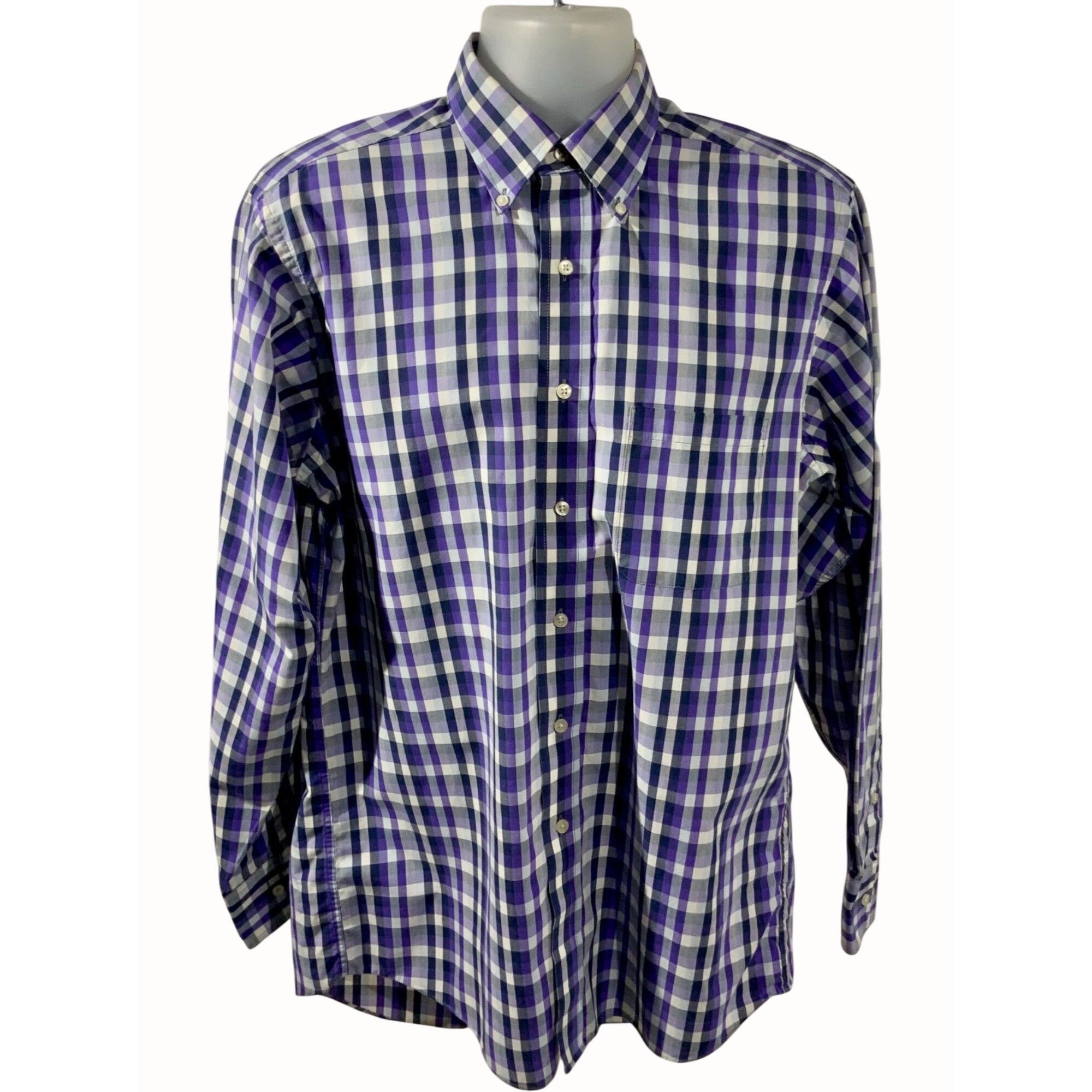 Chaps Ralph Lauren Ralph Lauren Chaps Classic Fit Purple Plaid Shirt Medium Size US M / EU 48-50 / 2 - 1 Thumbnail