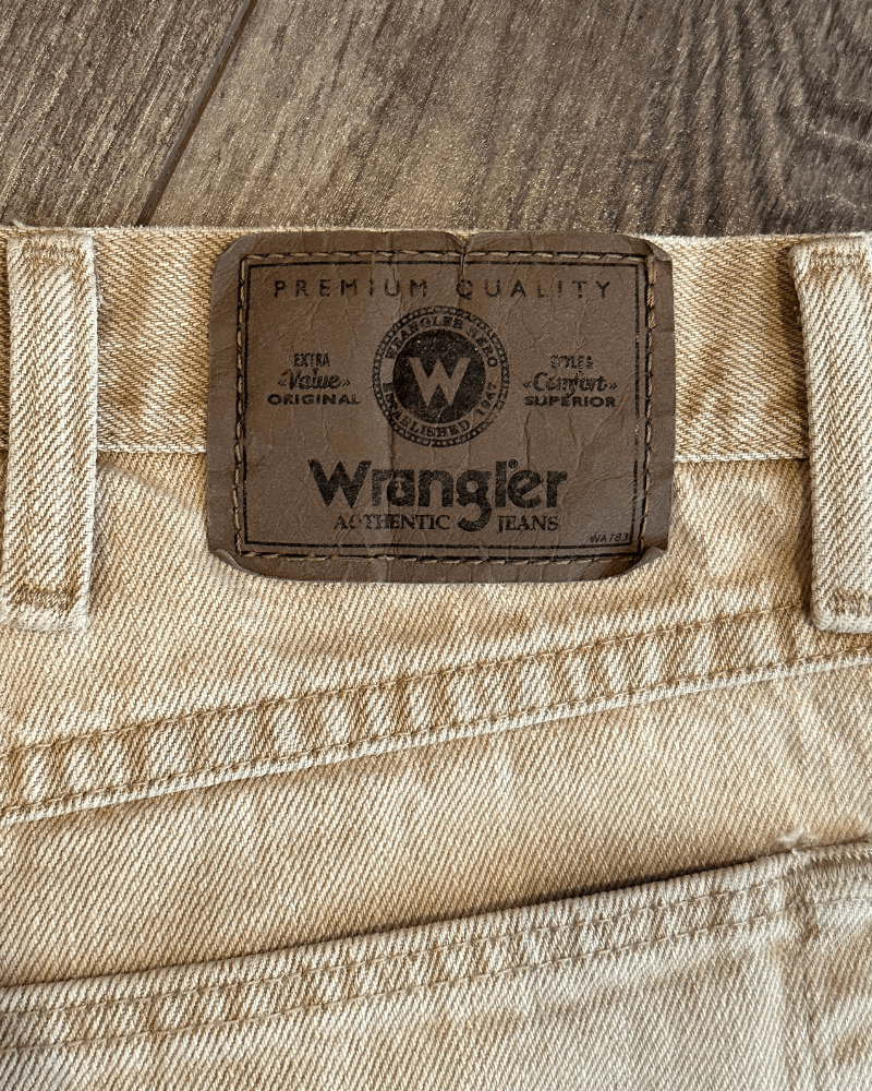 Vintage × Wrangler Vintage Wrangler Khaki Beige Straight Fit Men's Jeans 36x30 Size US 36 / EU 52 - 4 Thumbnail