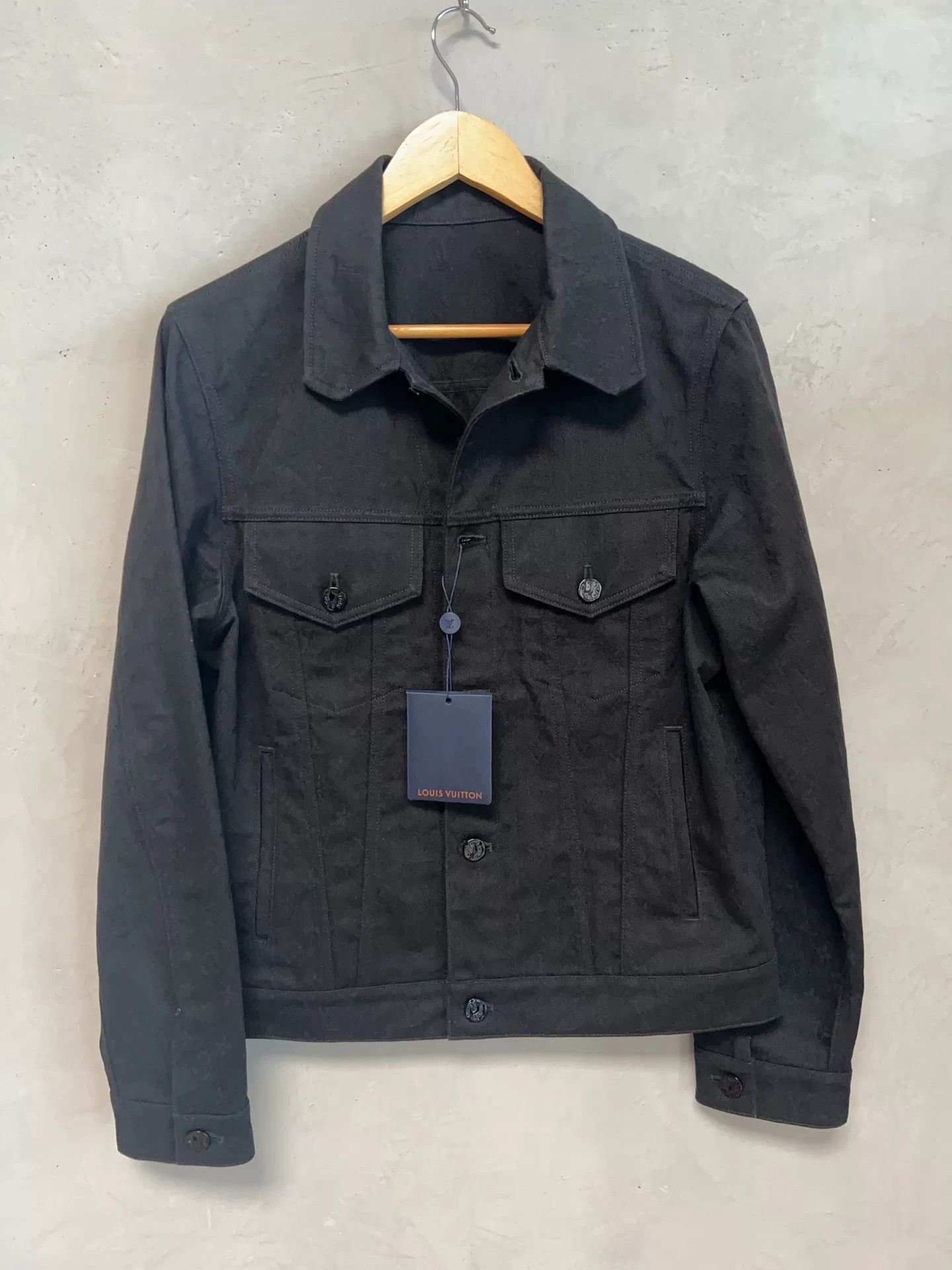 Louis Vuitton Louis Vuitton Black Patterned Denim Jacket Size US S / EU 44-46 / 1 - 1 Thumbnail