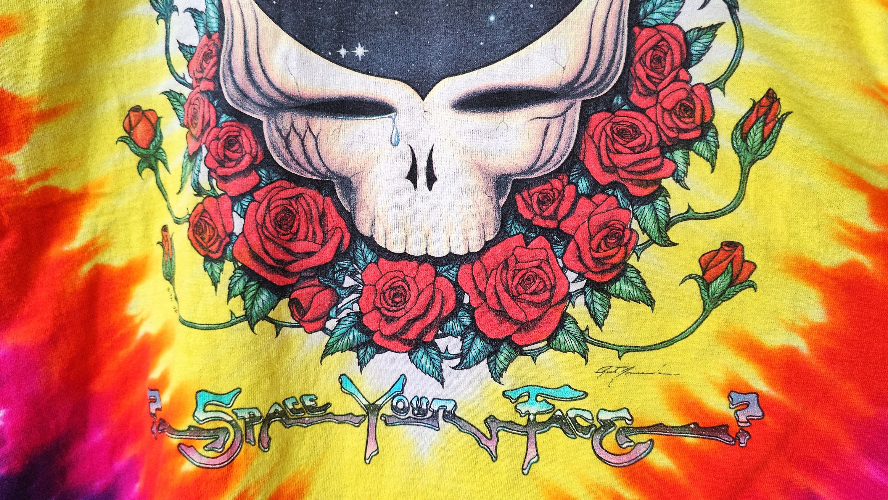 Band Tees Grateful Dead 1992 Space Your Face RARE Vintage 90s Tshirt Size US XL / EU 56 / 4 - 9 Thumbnail