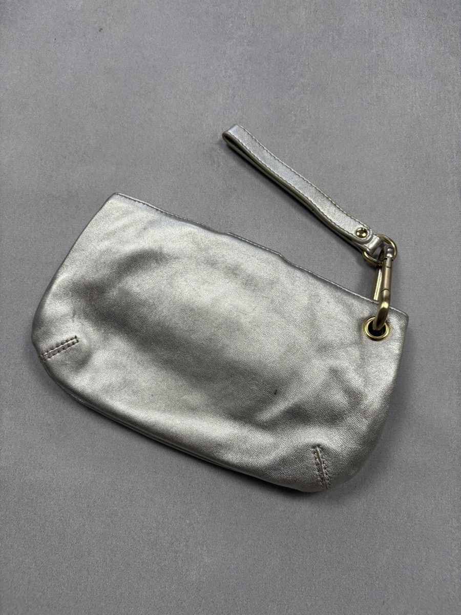 Jimmy Choo Jimmy Choo Metallic Silver Wristlet Clutch Bag Leather Size ONE SIZE - 9 Thumbnail