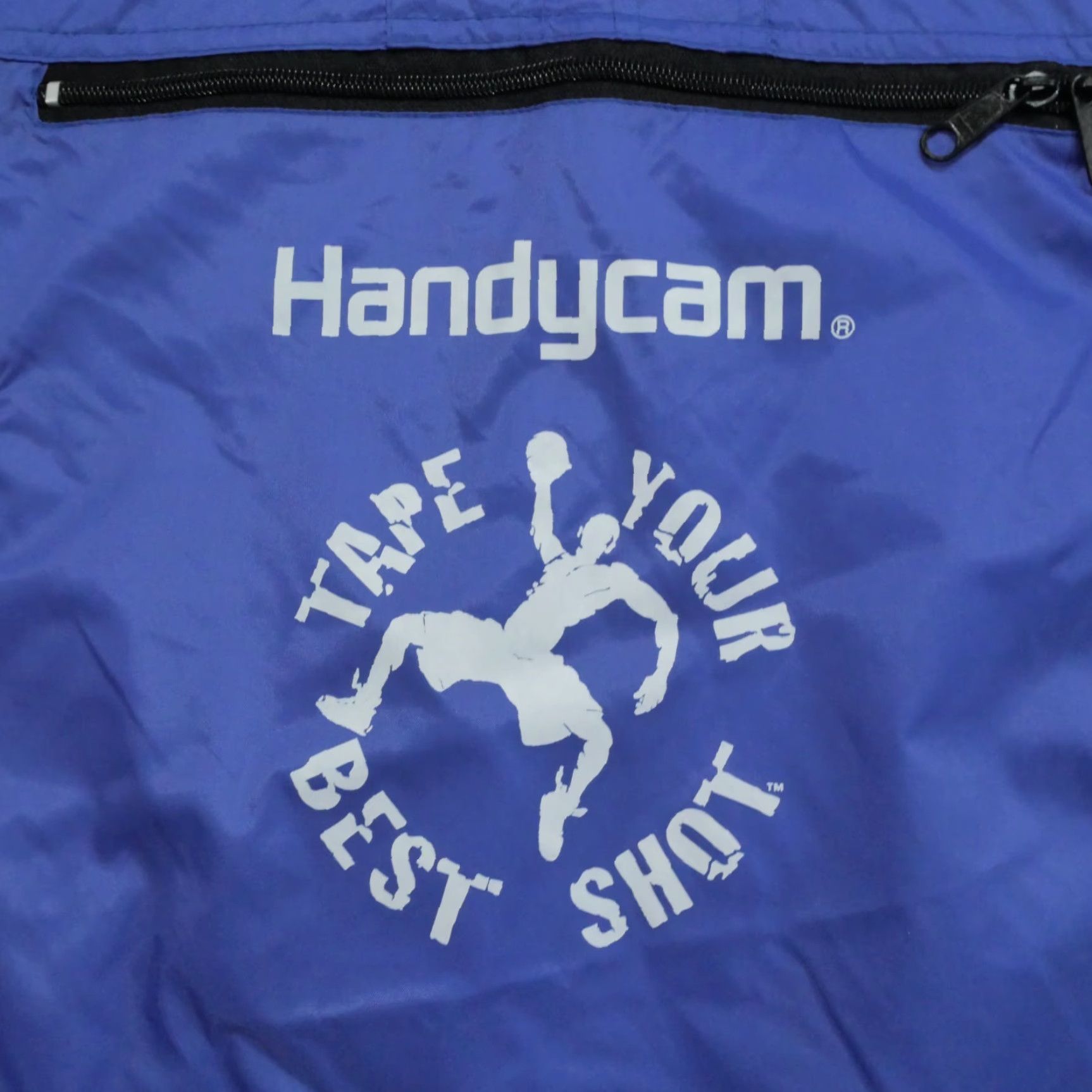 Sony VINTAGE Sony Handycam Jacket Windbreaker 90s Blue Purple Hooded Adult L Mens Jacket Size US L / EU 52-54 / 3 - 2 Thumbnail
