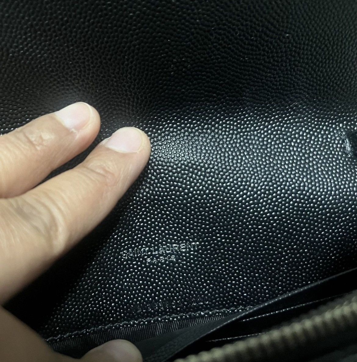 Saint Laurent Paris YSL CASSANDRE ENVELOPE CHAIN WALLET IN GRAIN DE POUDRE Size ONE SIZE - 3 Thumbnail