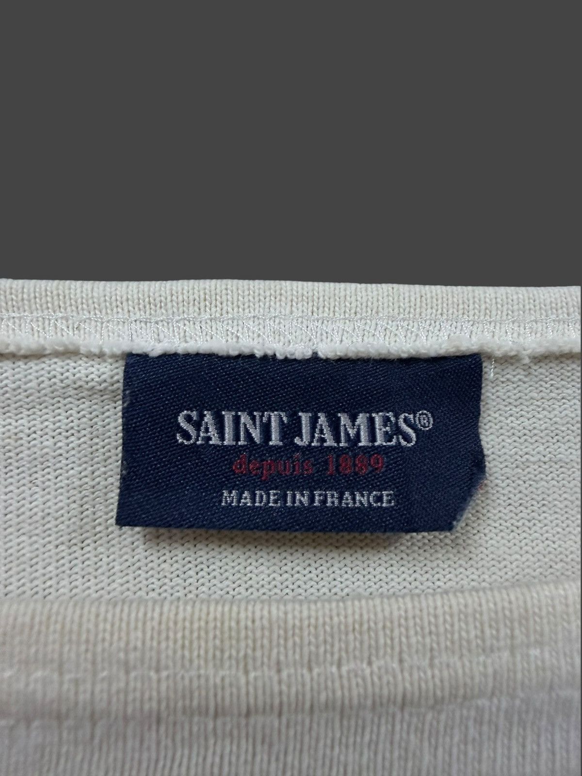 Saint James Saint James Beige Boat Neck Heavy Cotton Longsleeve Shirt Size US M / EU 48-50 / 2 - 17 Thumbnail