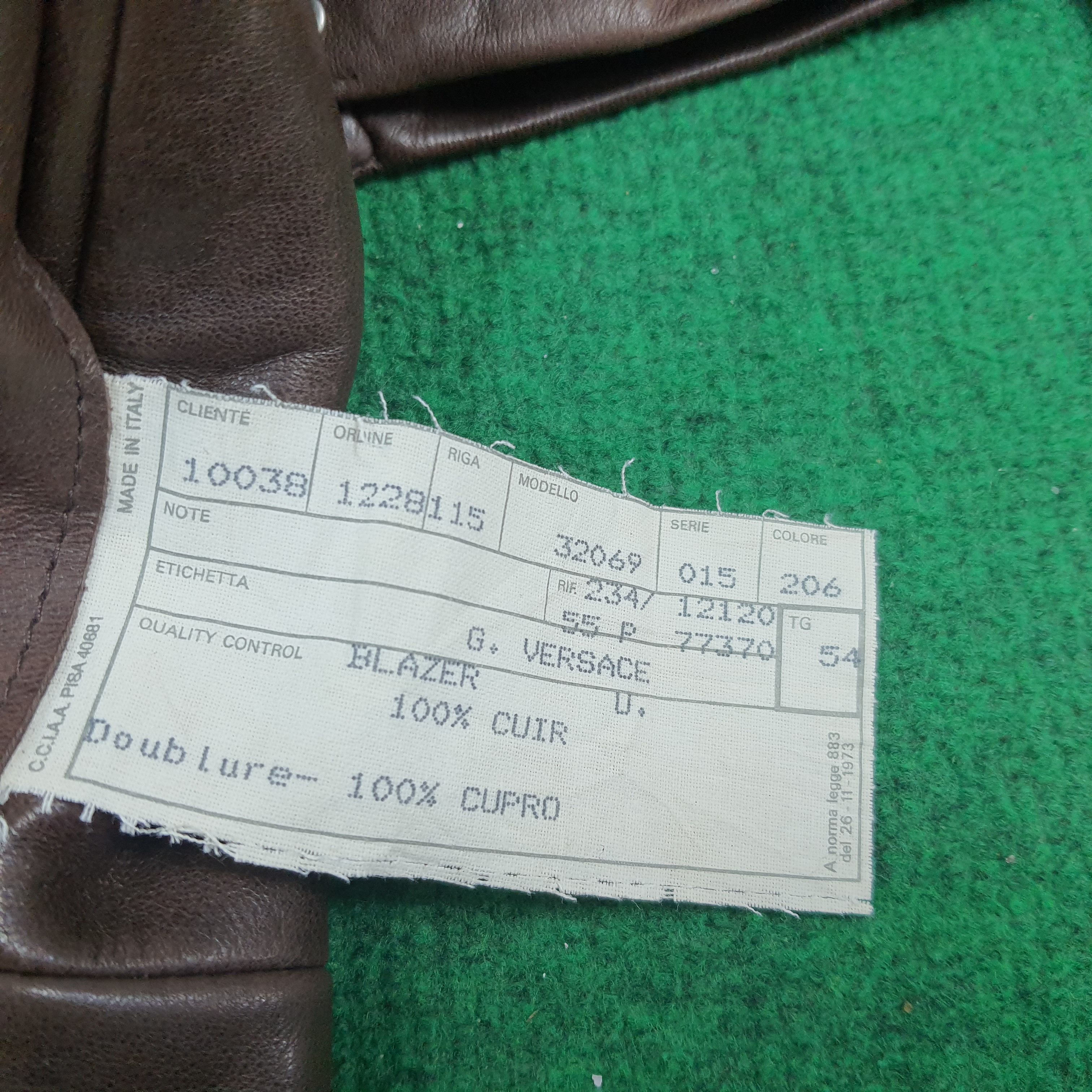 Versace × Vintage Vintage Gianni Versace Designer Luxury Leather Jacket Size US M / EU 48-50 / 2 - 7 Thumbnail
