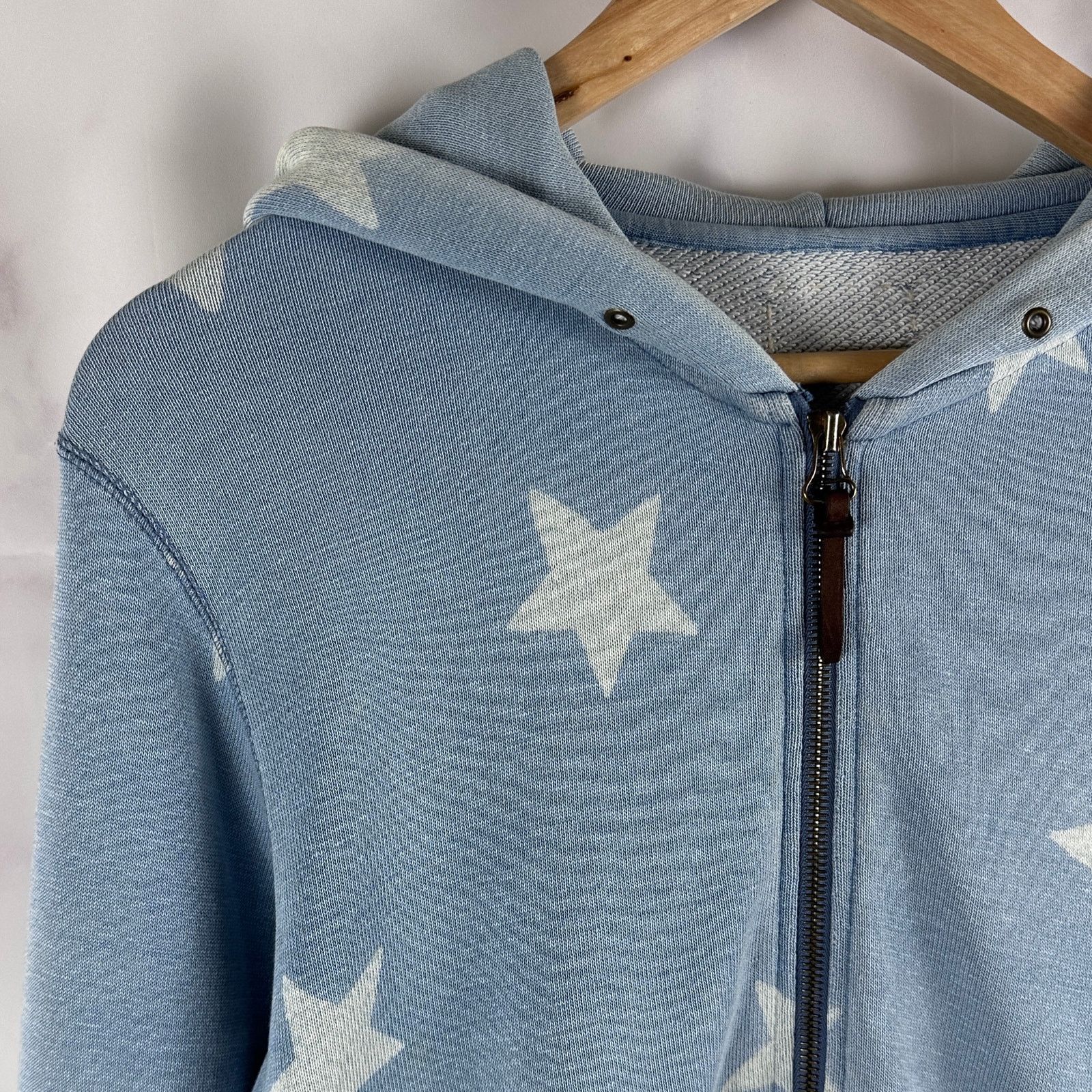 Visvim Artisan Star Blue Zip-Up Hoodie Size US S / EU 44-46 / 1 - 2 Thumbnail