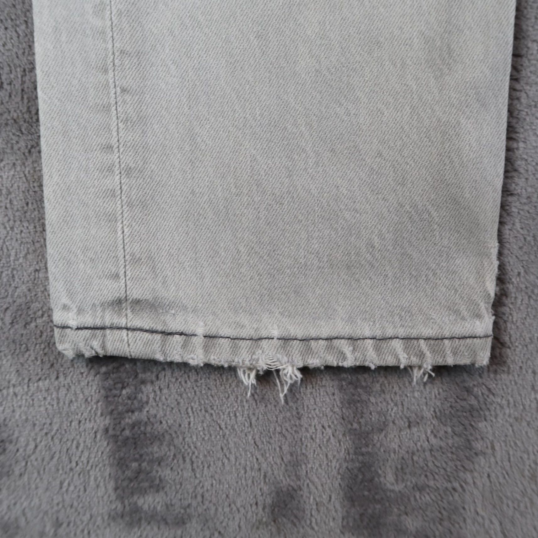 Levi's VINTAGE Levi's 701 Jeans Womens Regular 29x32 Gray Denim Straight 90s Size 29" - 4 Thumbnail