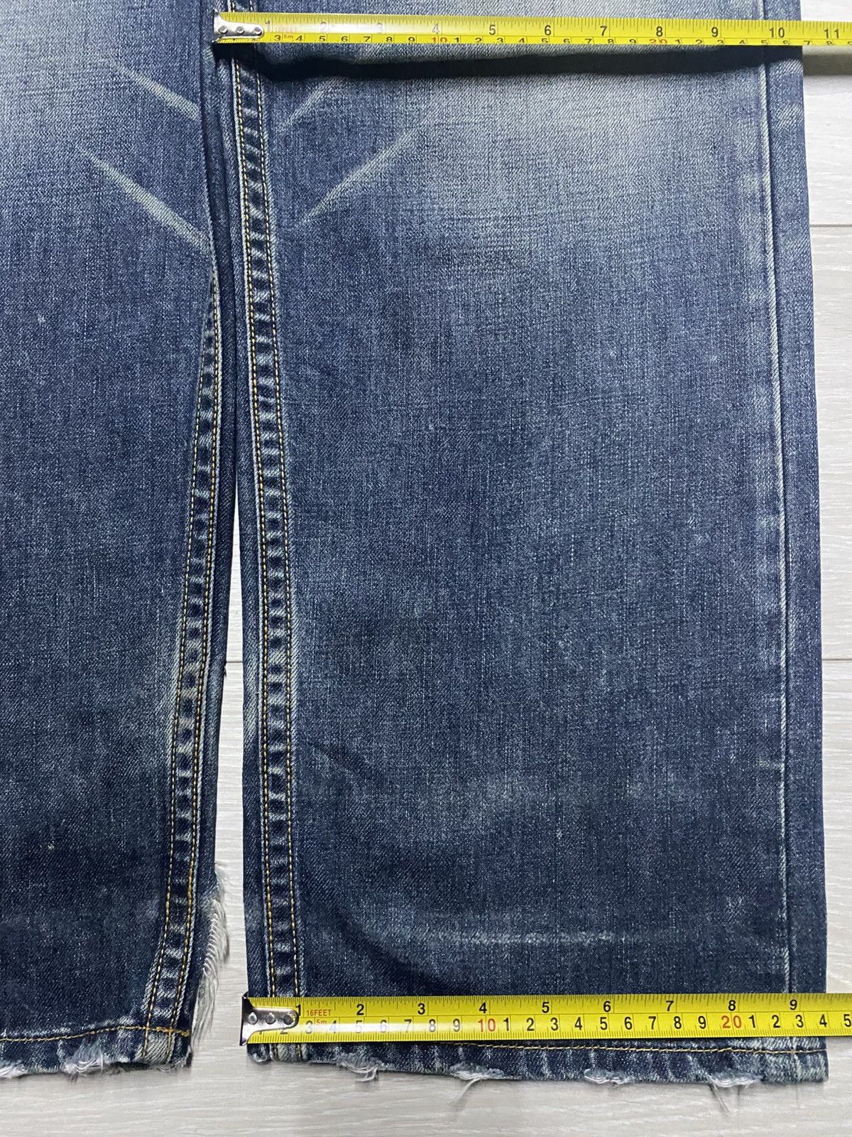 realmad HECTIC Vintage Real Hectic Mud Wash Grunge Distressed Baggy Jeans Size US 35 - 17 Thumbnail
