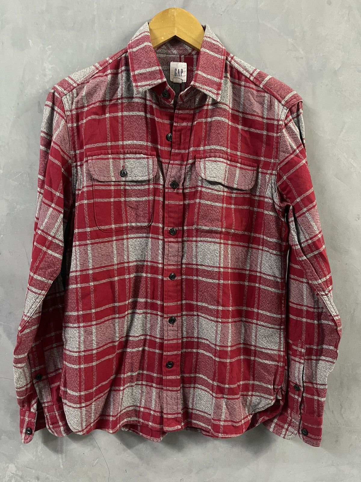 Gap Vintage 90s Gap Plaid Salt Pepper Flap Pocket Button Up Size US XS / EU 42 / 0 - 1 Thumbnail