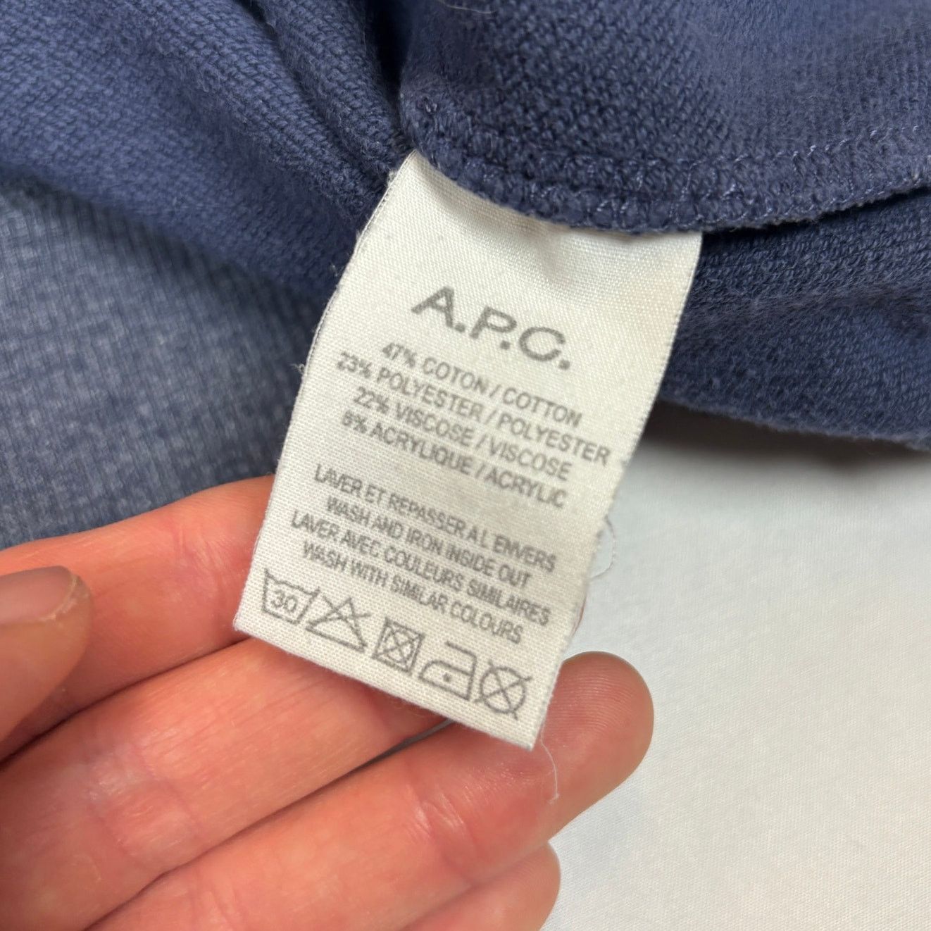 A.P.C. A.P.C. Rue Madame Paris Crewneck Pullover Sweatshirt Men's M Size US M / EU 48-50 / 2 - 7 Thumbnail