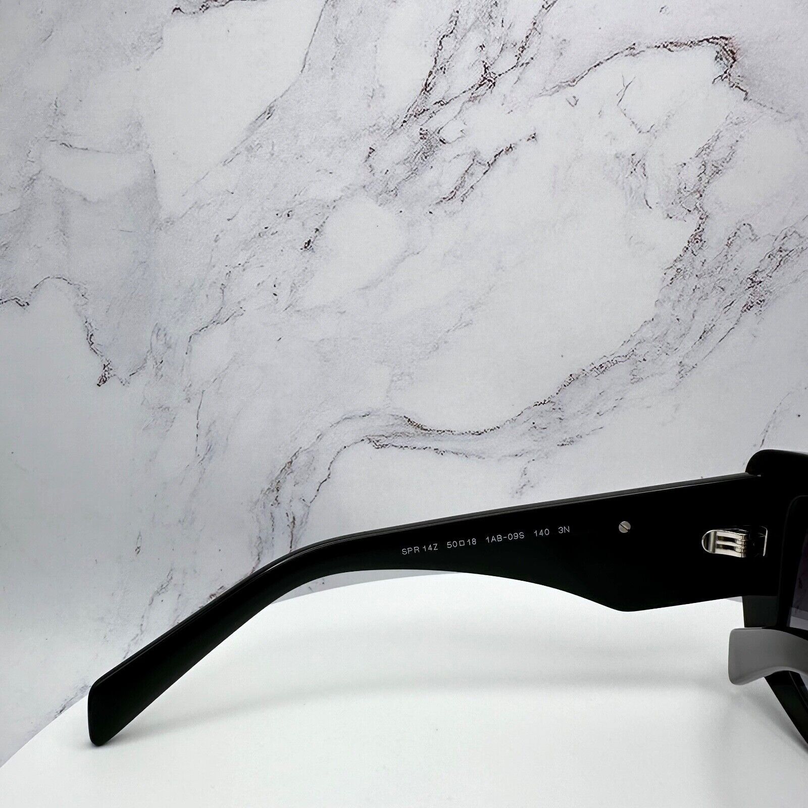Prada Prada Sunglasses Black Square Oversized Triangle Logo Italy Size ONE SIZE - 15 Thumbnail